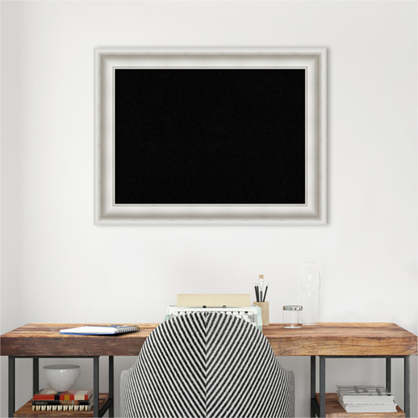 Parlor Framed Corkboard, Black Cork
