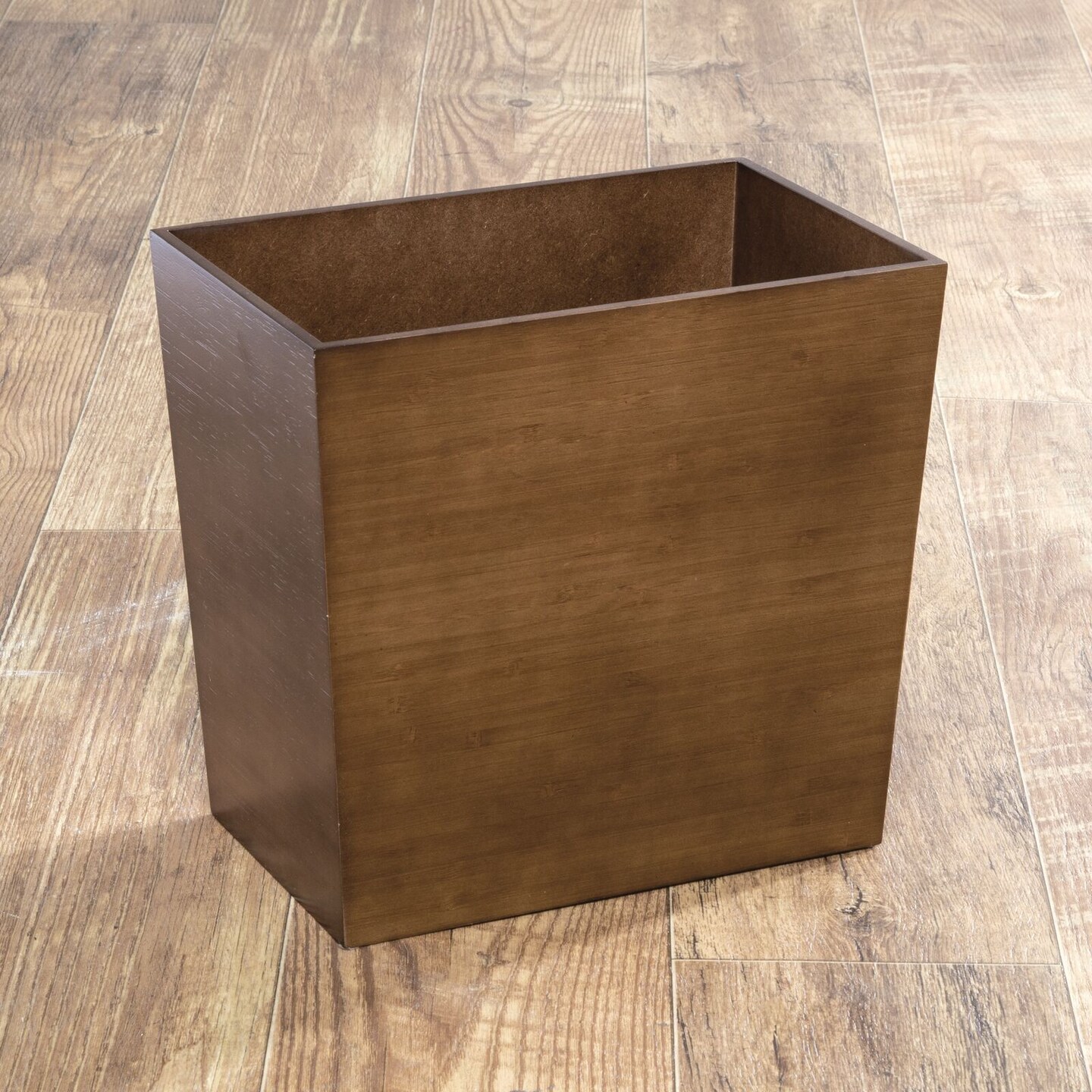 mDesign Slim Rectangle Trash Can Wastebasket, Small Garbage Container Bin