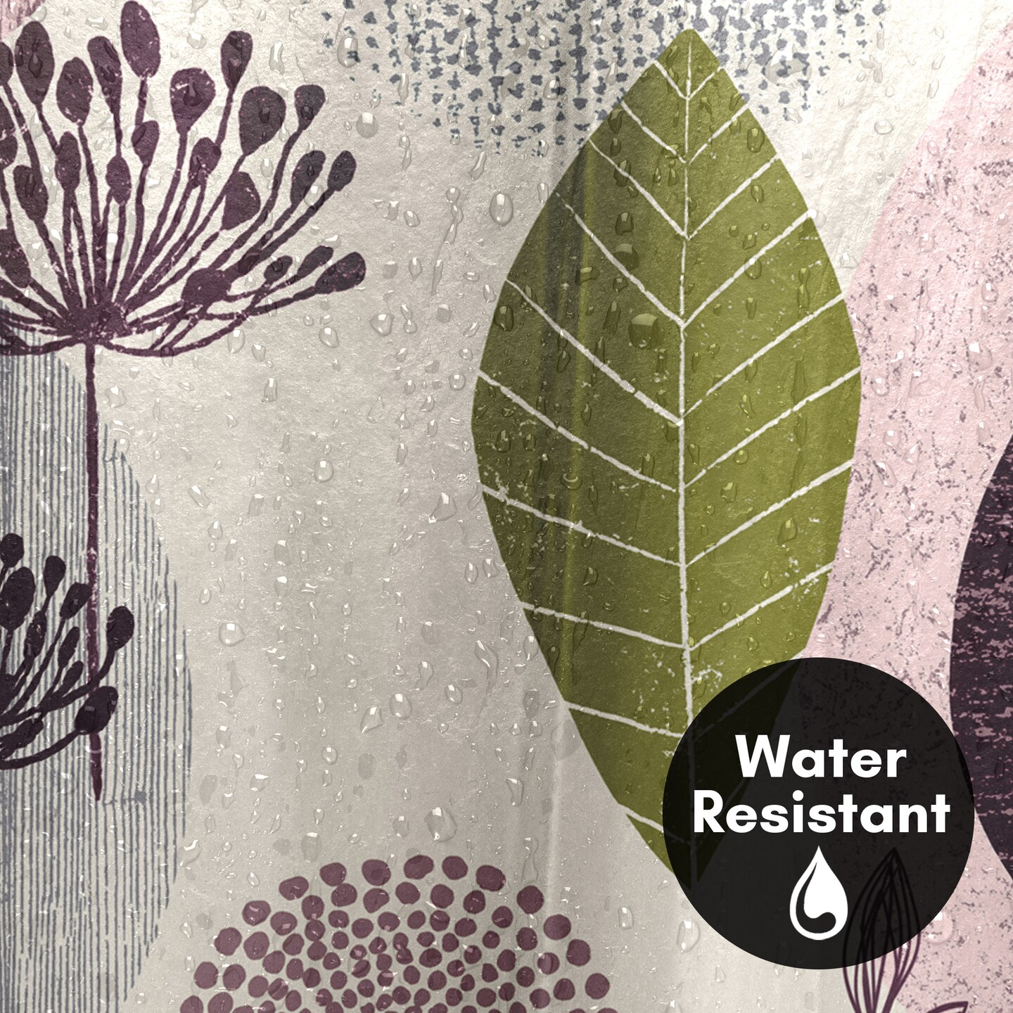 Americanflat 71" x 74" Shower Curtain, Floral Pattern by Lisa Nohren