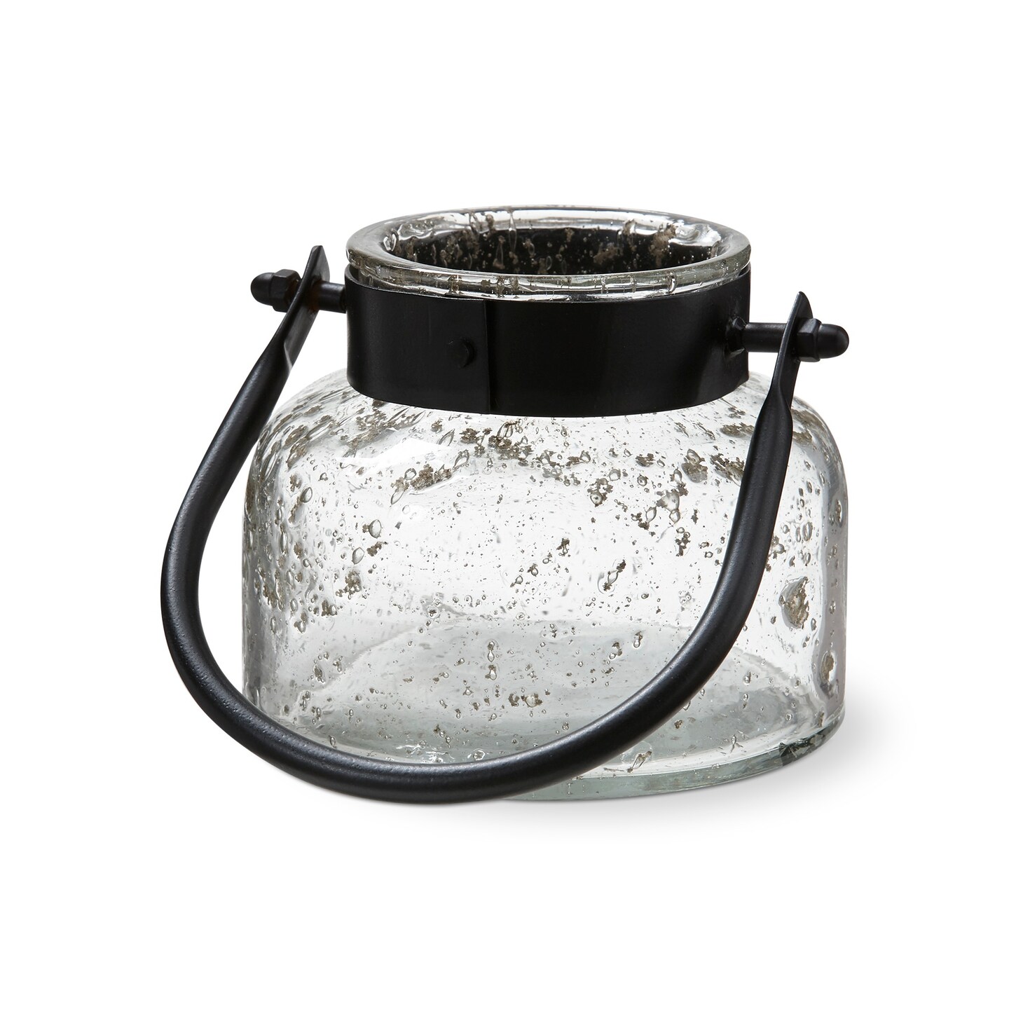 Clear Glass Juno Lantern Pillar Candle Holder, 4.7L x 4.7W x 3.9H