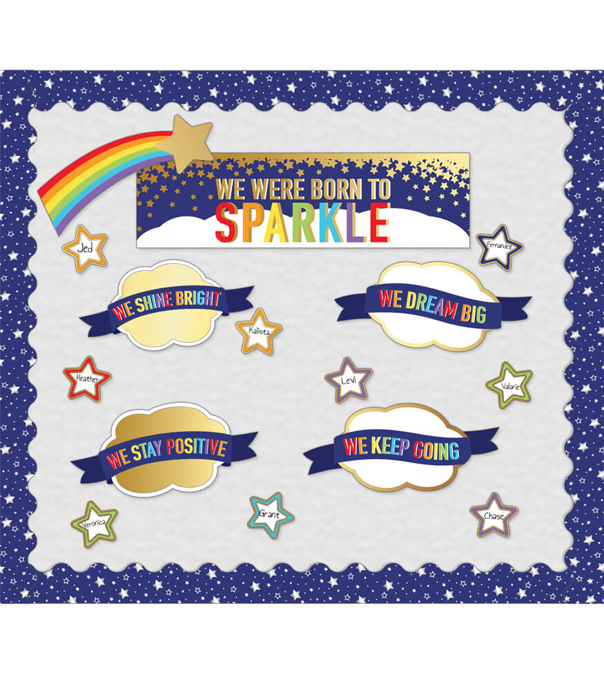 Carson Dellosa Sparkle and Shine We Were Born to Sparkle Mini Bulletin Board Set