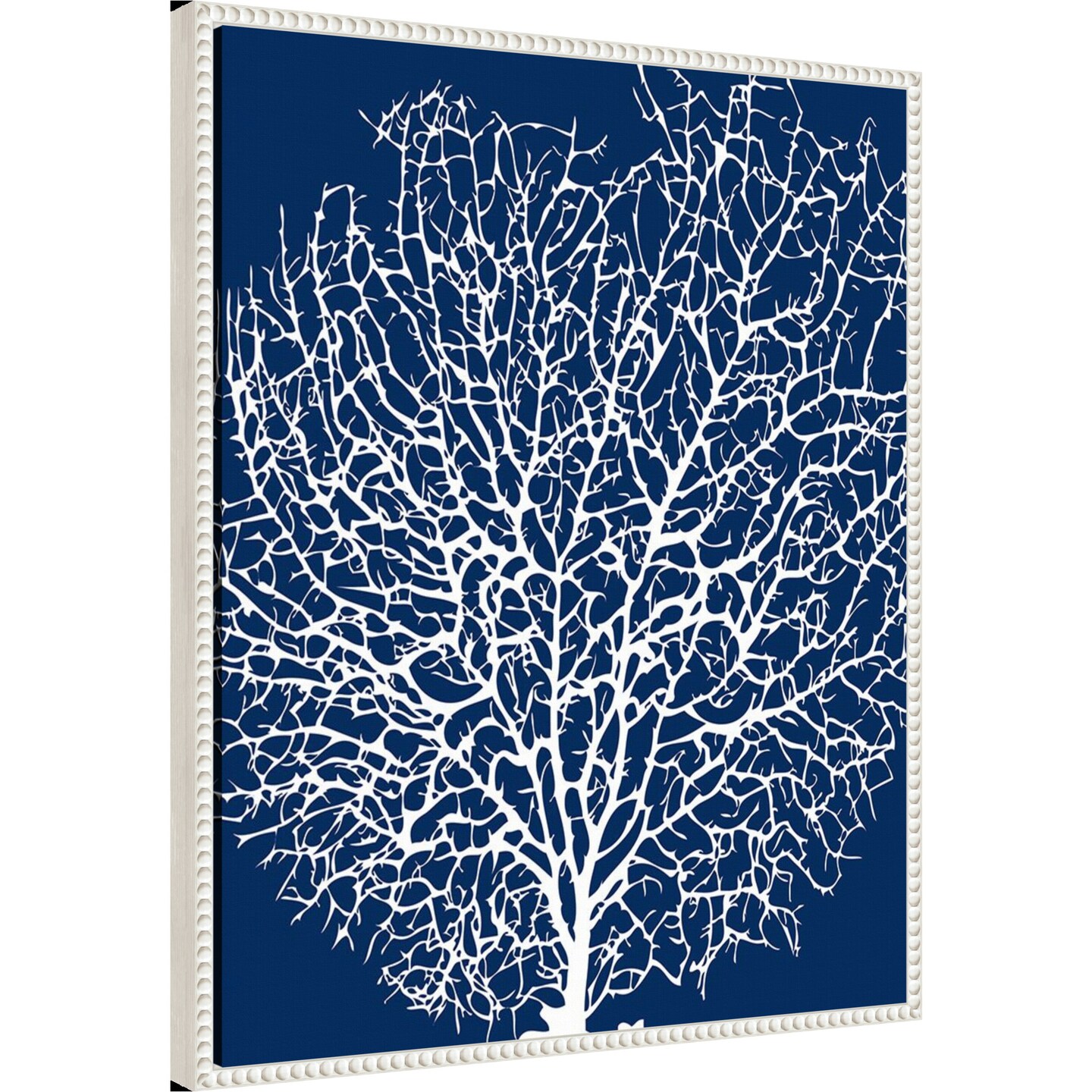 Navy Coral I Coastal by Sabine Berg Framed Canvas Wall Art