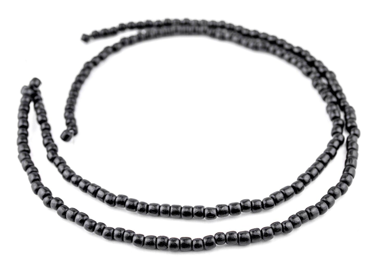 TheBeadChest Black Nugget Natural Wood Beads (5mm): Organic Eco-Friendly Wooden Bead Strand for DIY Jewelry, Crafts, Necklace and Bracelet Making