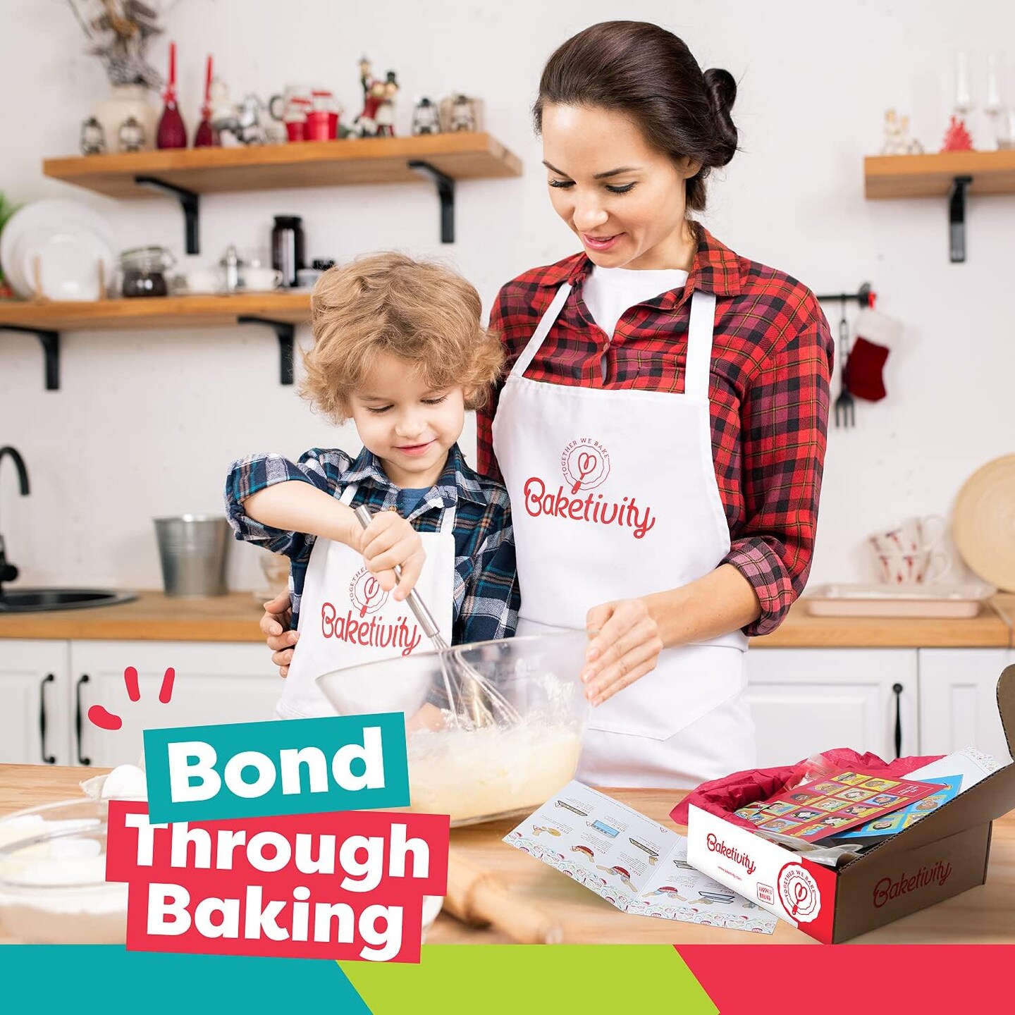 BAKETIVITY Kids Baking DIY Activity Kit - Bake Delicious Yum&m Jumbo Cookies- Real Fun Little Junior Chef Essential Kitchen Lessons