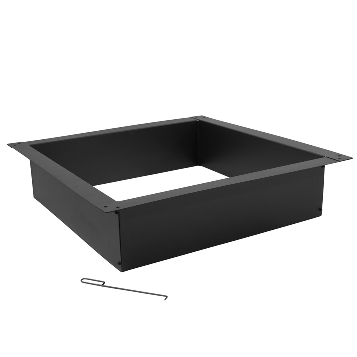 Sunnydaze 36 In Heavy-Duty Steel Above/In-Ground Square Fire Pit Rim Liner