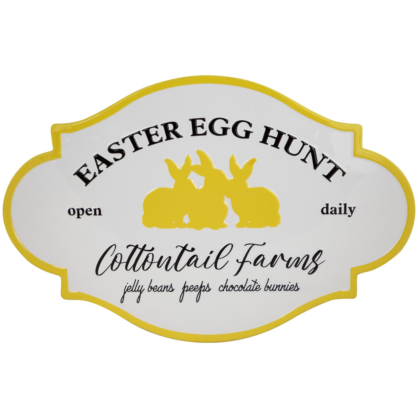 Northlight Easter Egg Hunt Vintage-Style Metal Wall Sign - 17.75&#x22;