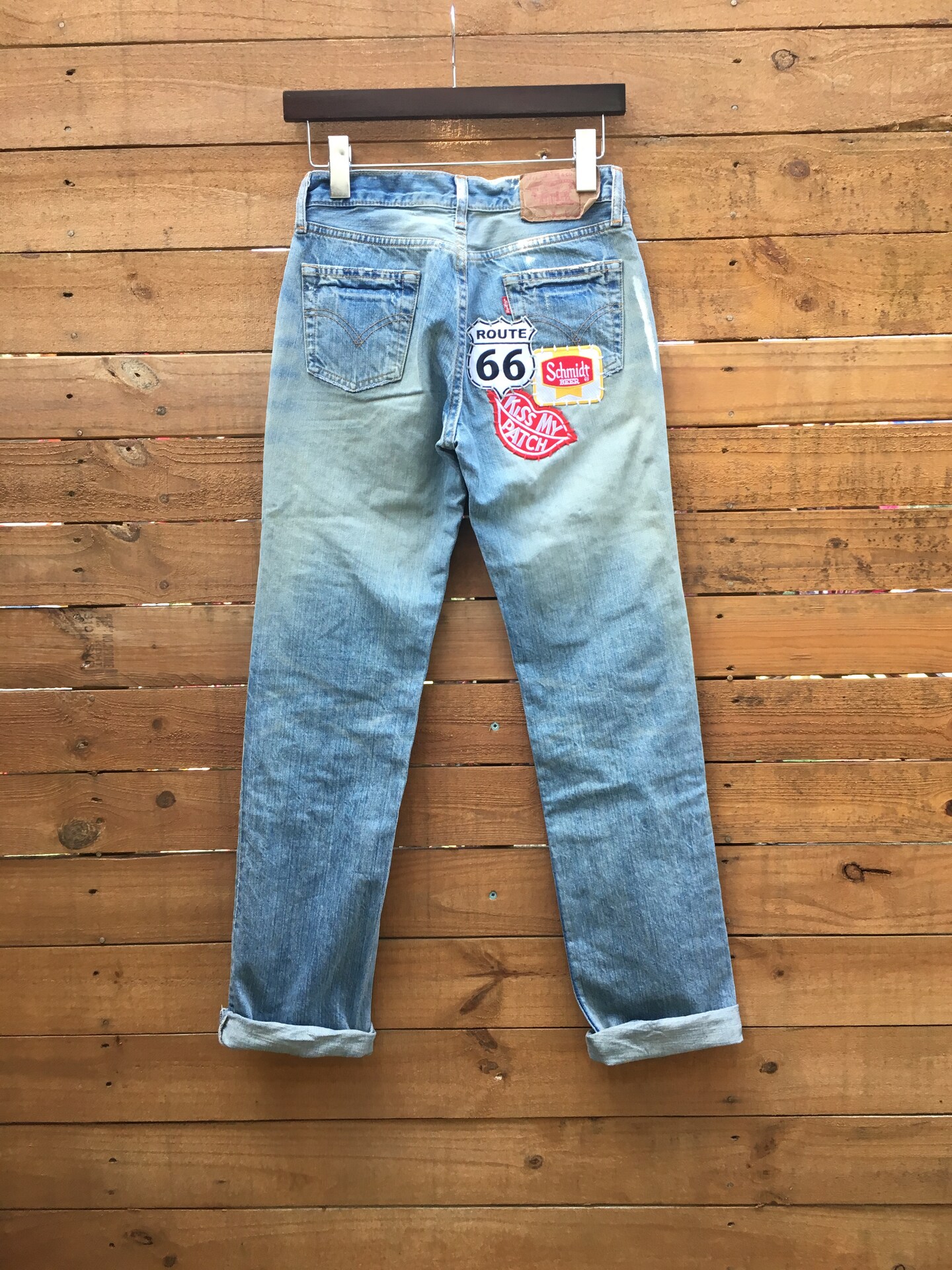 Custom, One of a kind, Patched, Embroidered, Re-worked Jeans
