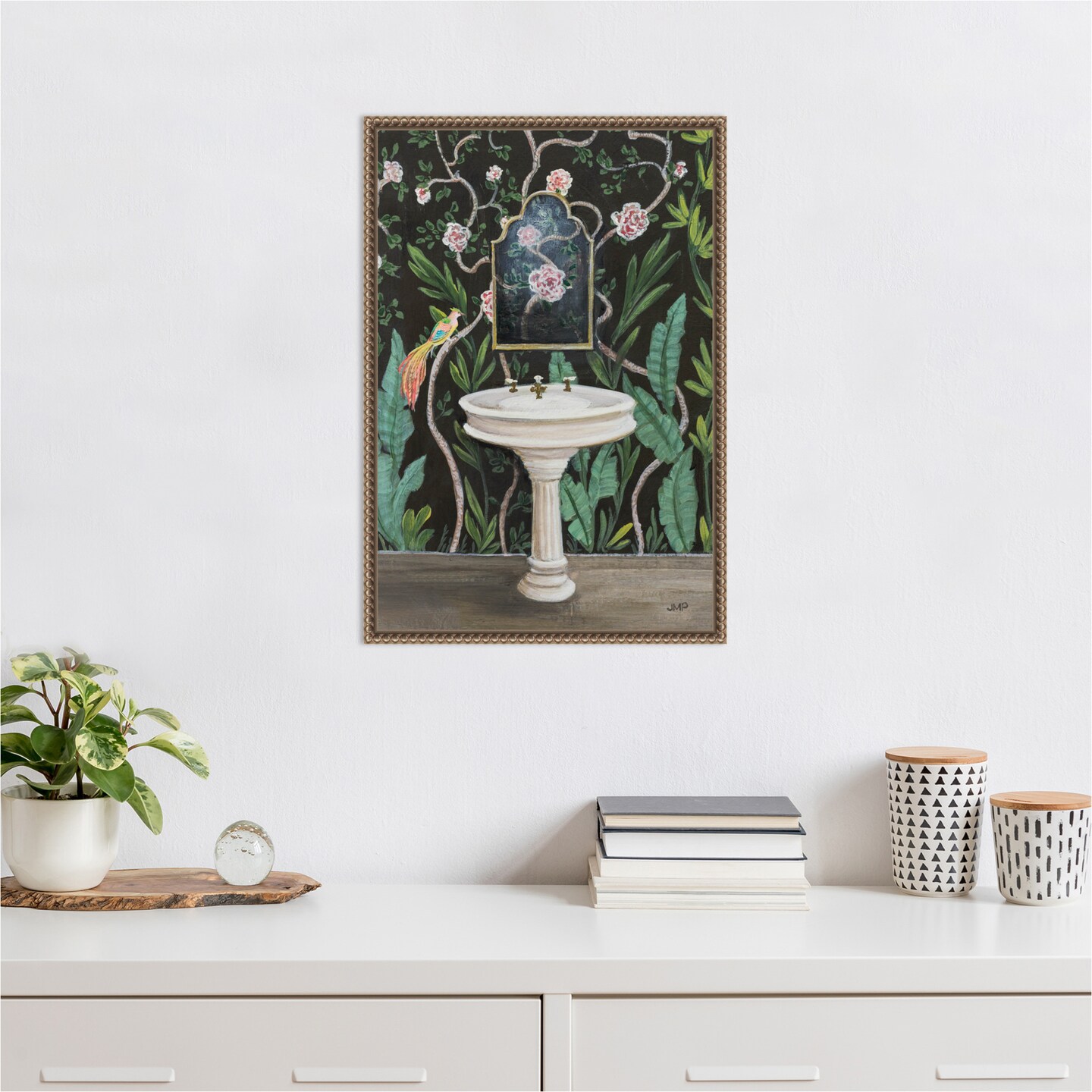 Botanical Bath I by Julia Purinton Framed Canvas Wall Art