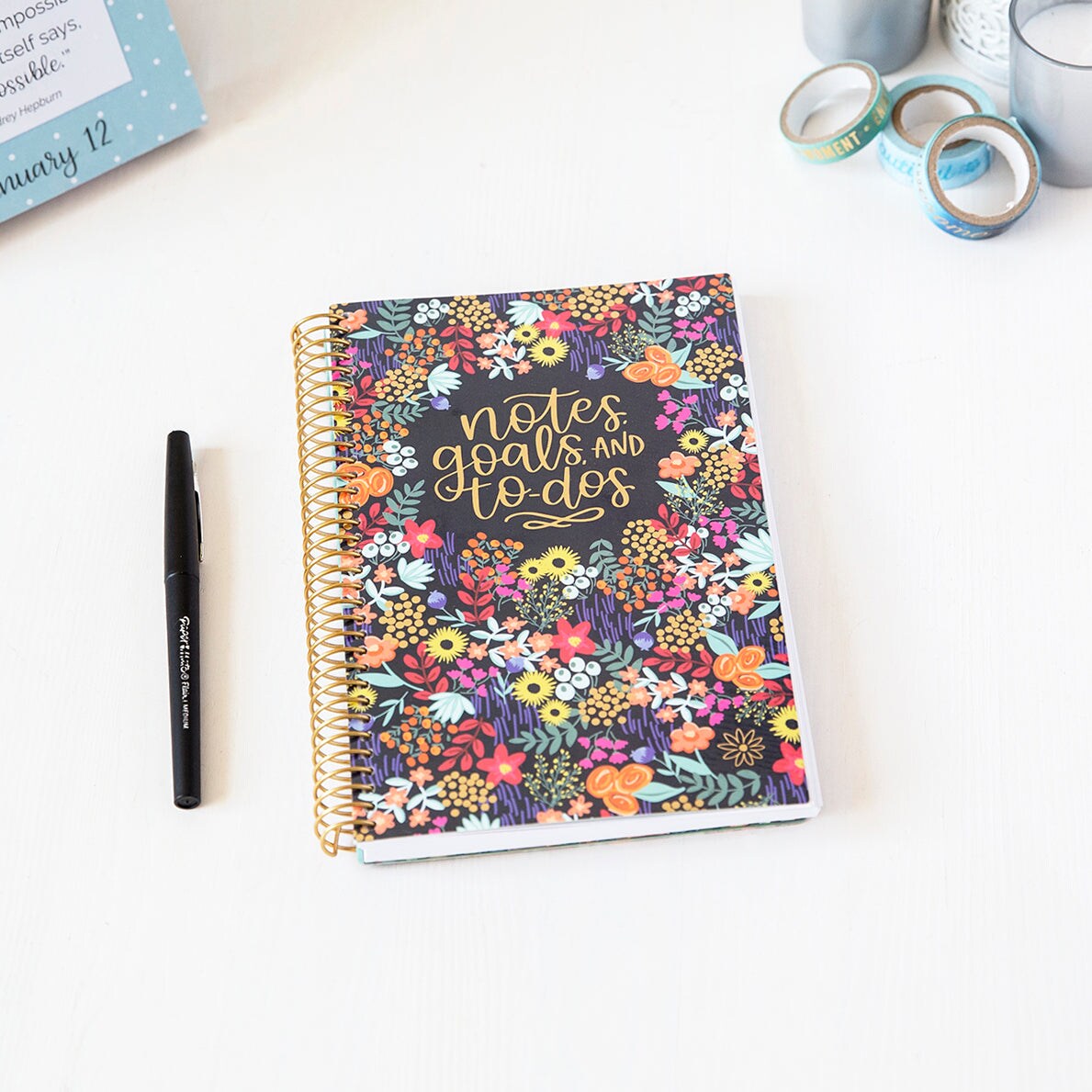 bloom daily planners Bound To-Do Book, Floral Dots V2