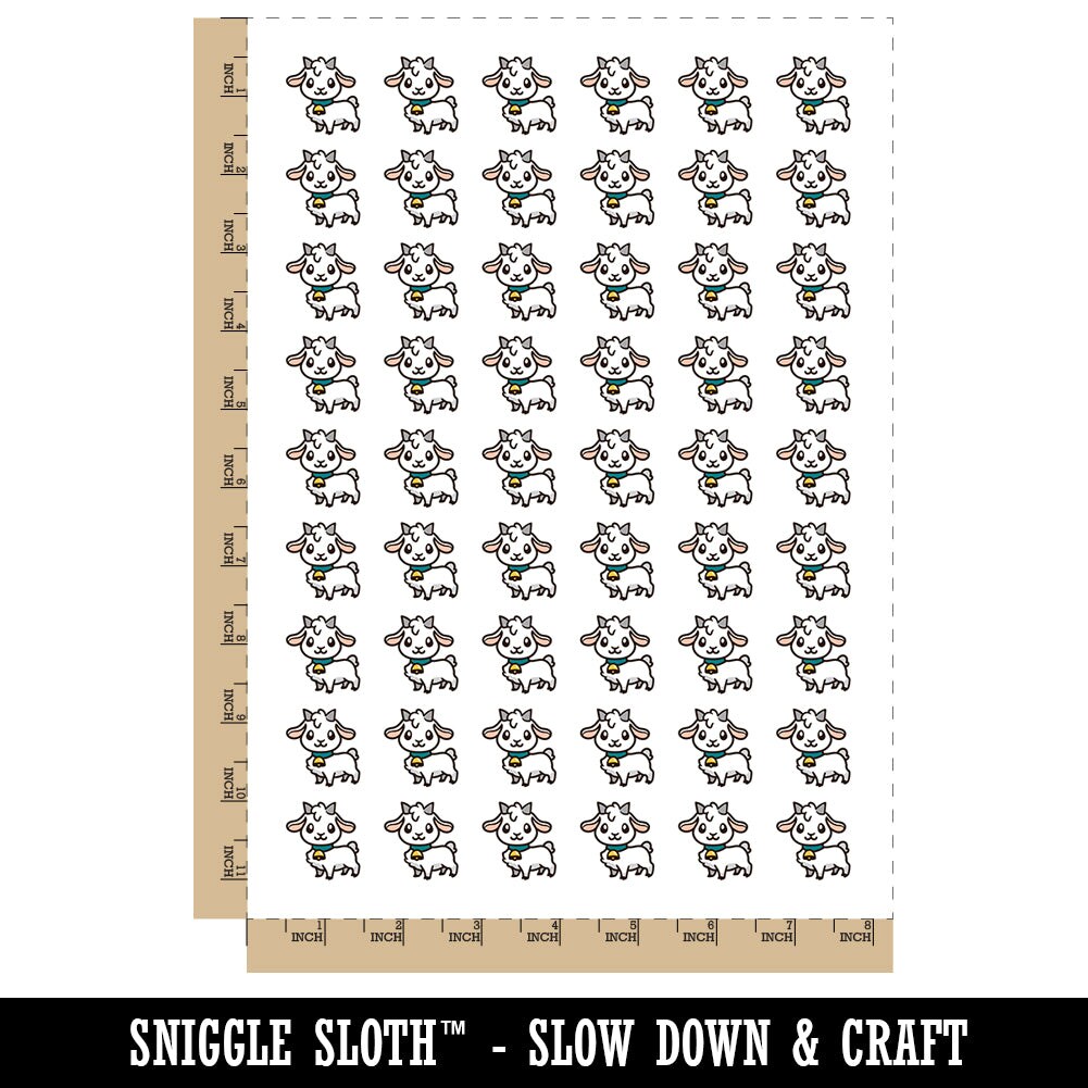 Darling Goat Farm Animal Temporary Tattoo Water Resistant Fake Body Art Set Collection (1 Sheet)