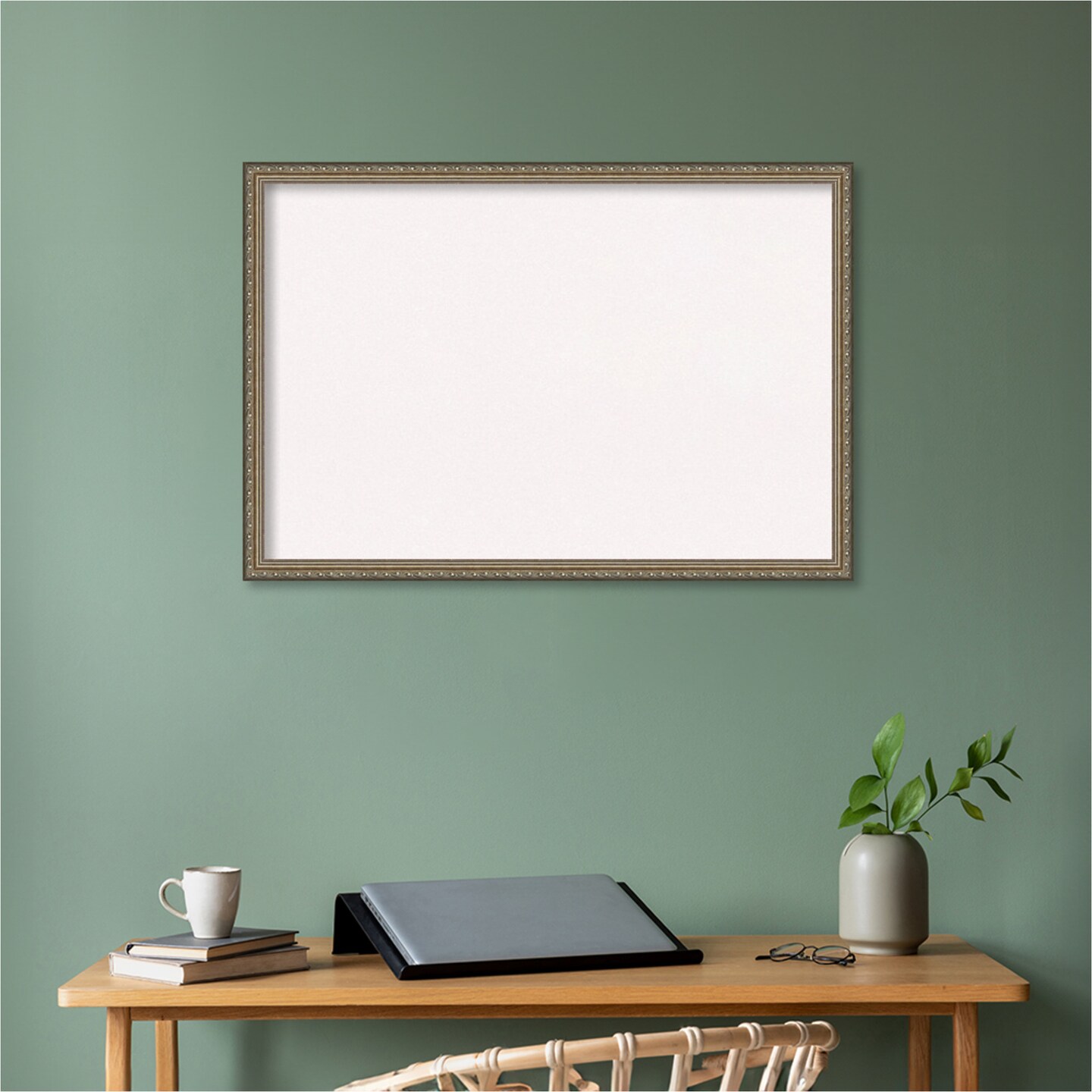 Parisian Silver Wood Framed Corkboard, White Cork