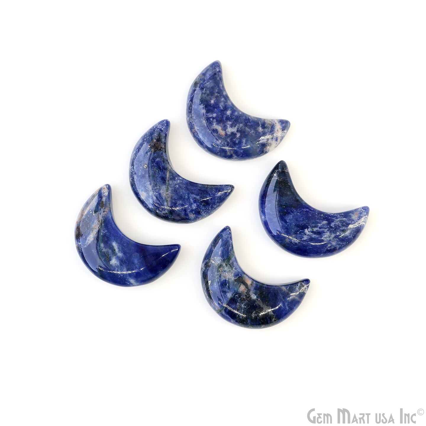 Crescent Moon Gemstone, Natural Gemstone Moon Shape, Mini Moon Gem, Home D&#xE9;cor Accents, 36x18mm, GemMartUSA (14301)