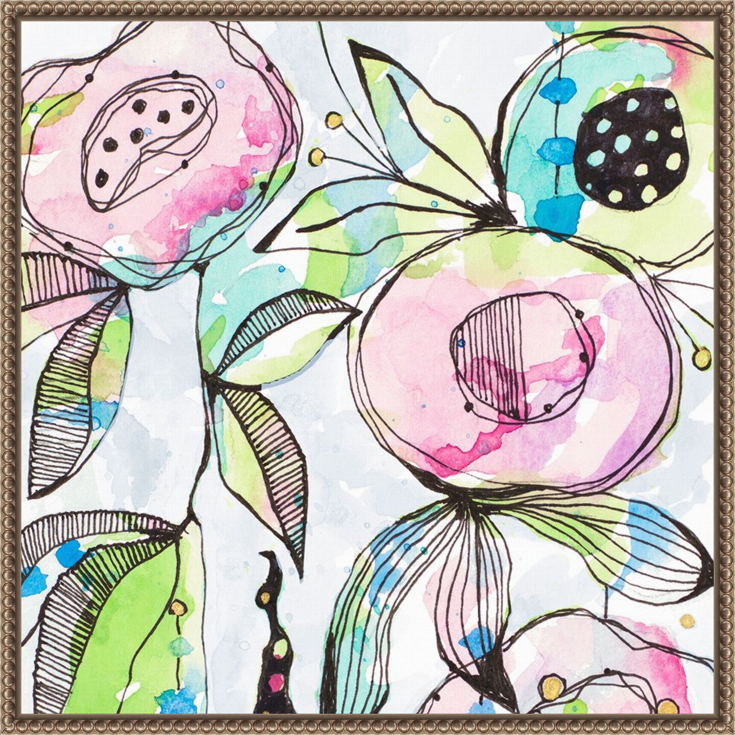 Blooming Summer by Krinlox Framed Canvas Wall Art
