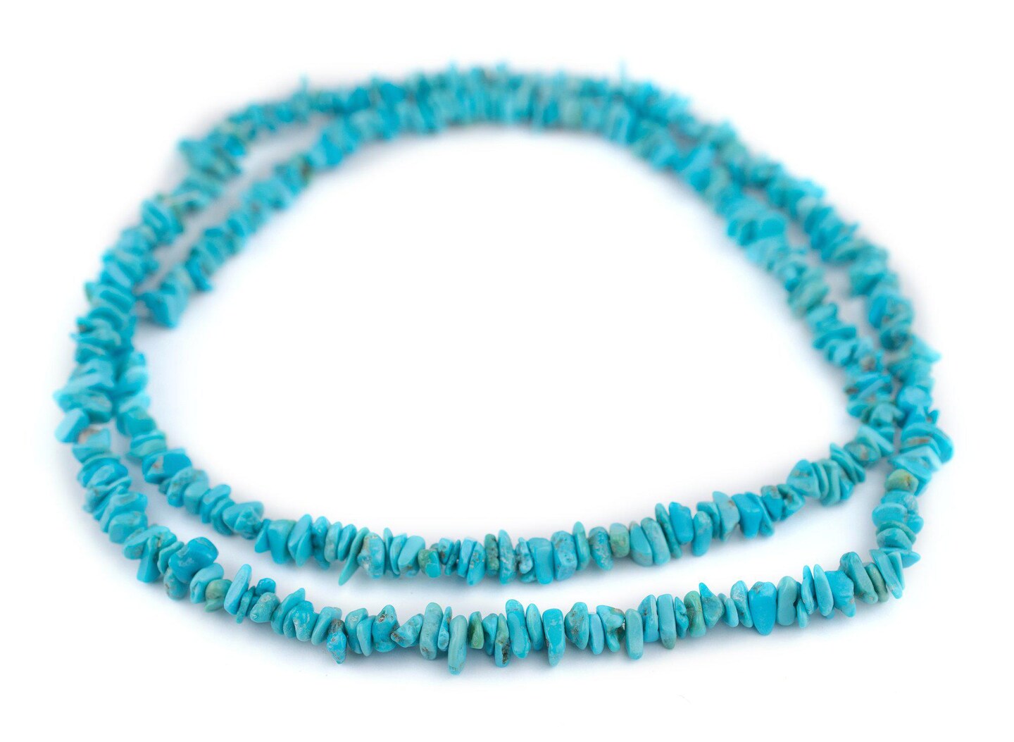 The Bead Chest Blue Arizona Turquoise Chip Beads 5-7mm Chips Gemstone 16 Inch Strand