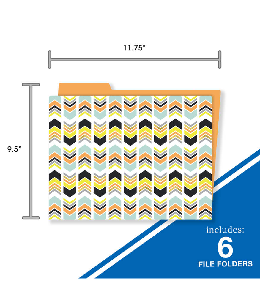 Carson Dellosa 6-Pack of Aim High File Folders, Paper Organizers With Pockets for Filing Cabinet, Desk Accessories for Classroom Organization and More, Teacher Must Haves, Office Supplies