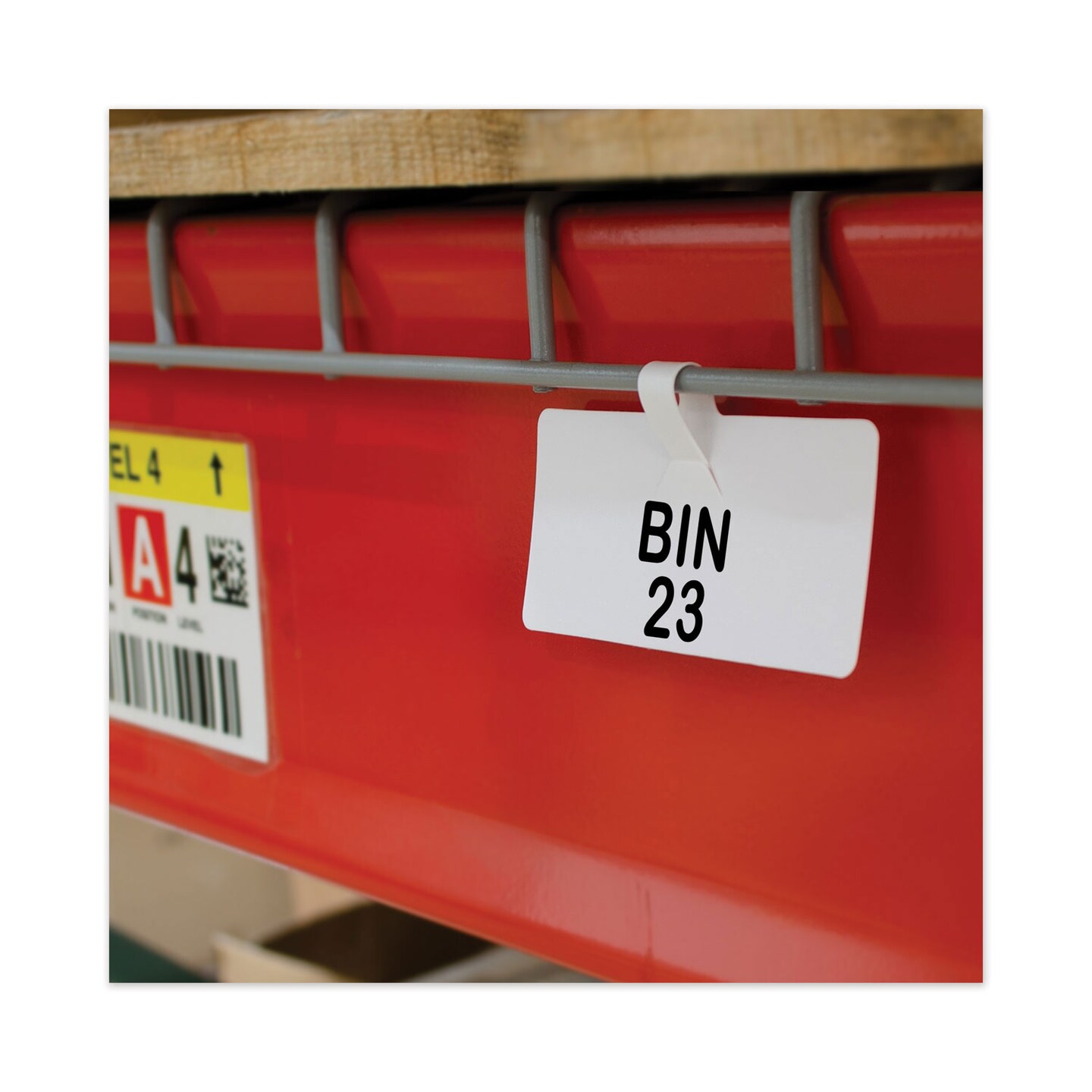 C-Line Wire Rack Shelf Tag, Side Load, 3.5 x 1.5, White, 10/Pack
