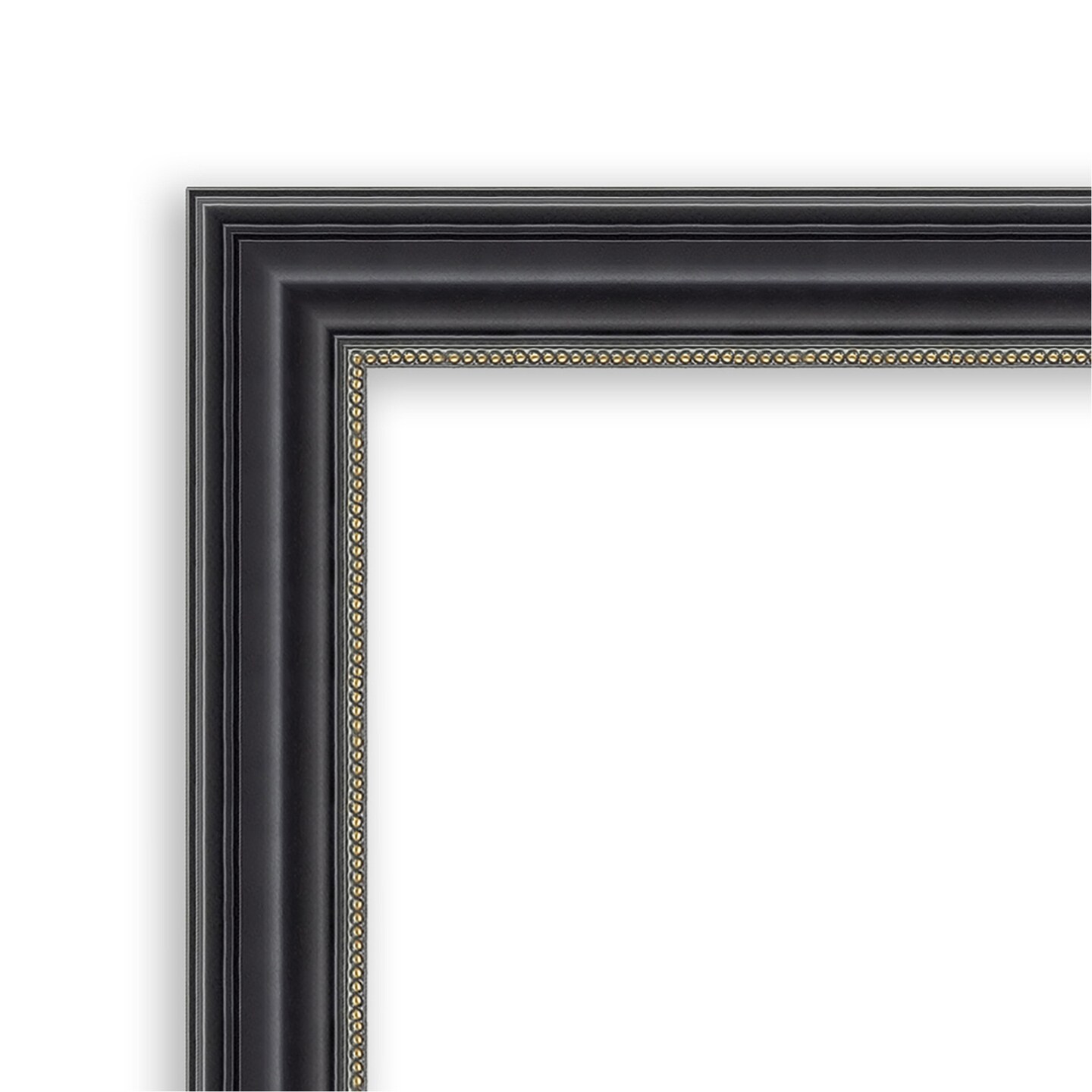 Stylish Black Wood Framed Corkboard, White Cork