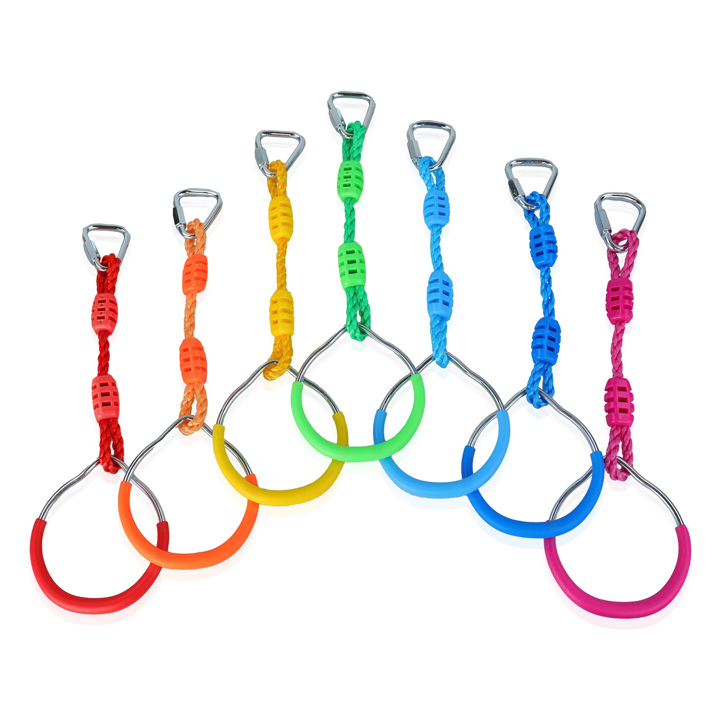 Get Out! Obstacle Course Rings - 7pc Colorful Ninja Line Gymnastic ...