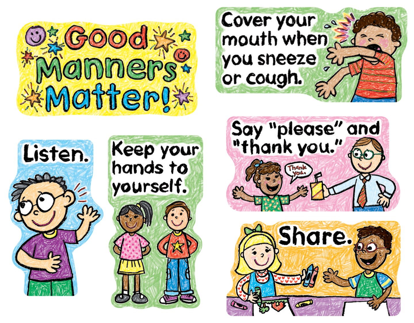 Carson Dellosa Good Manners Matter Mini Bulletin Board Set