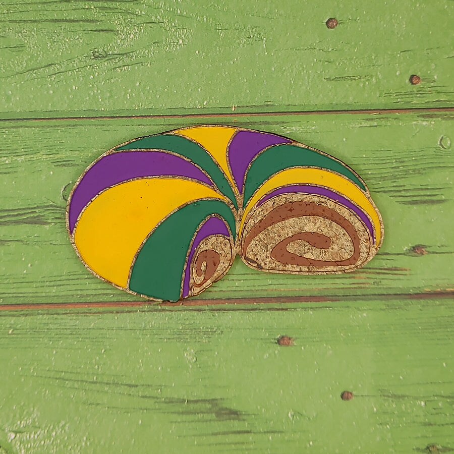 Mardi Gras King Cake Silicone Freshie Mold - Raised Lines