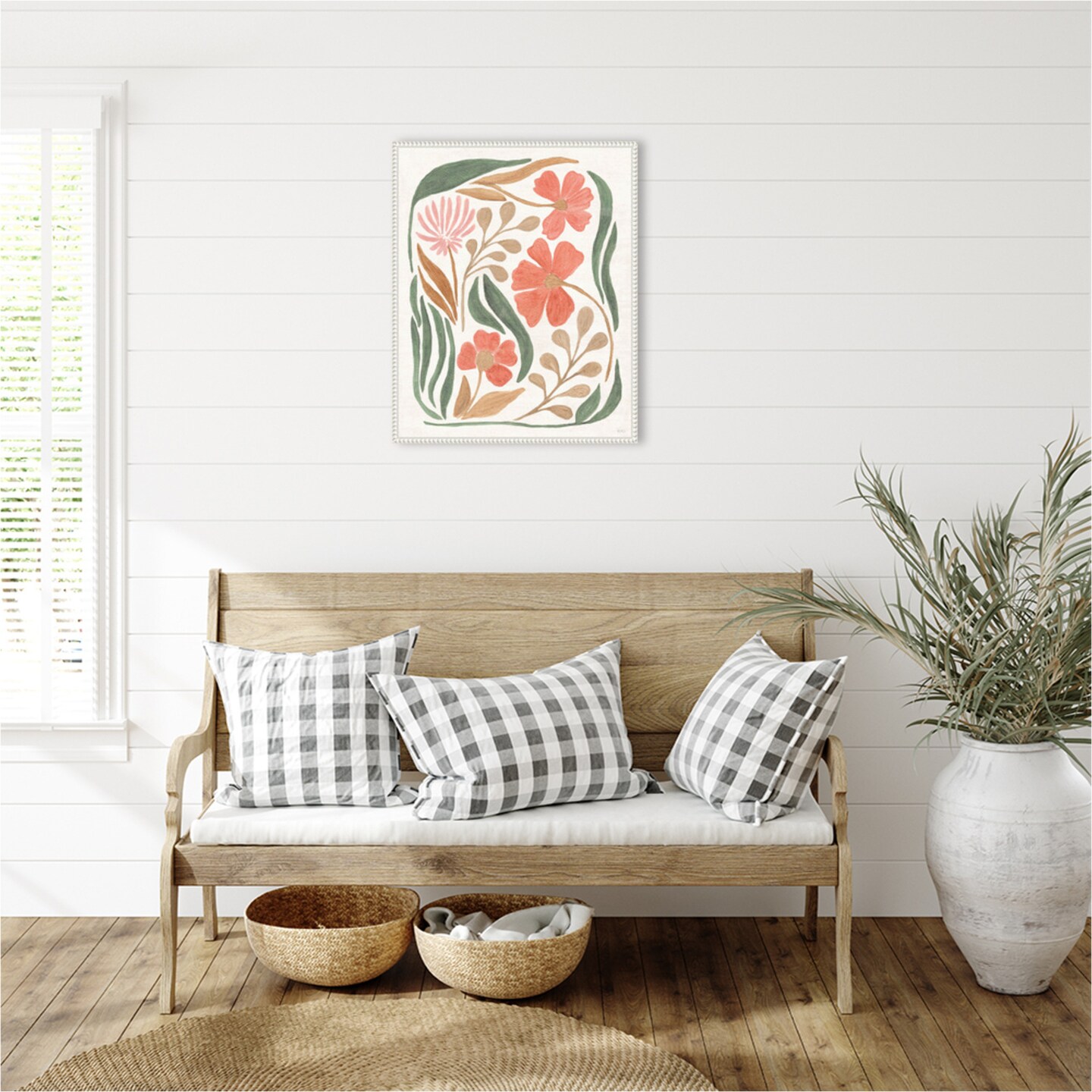 Floral Abstract I by Veronique Charron Framed Canvas Wall Art