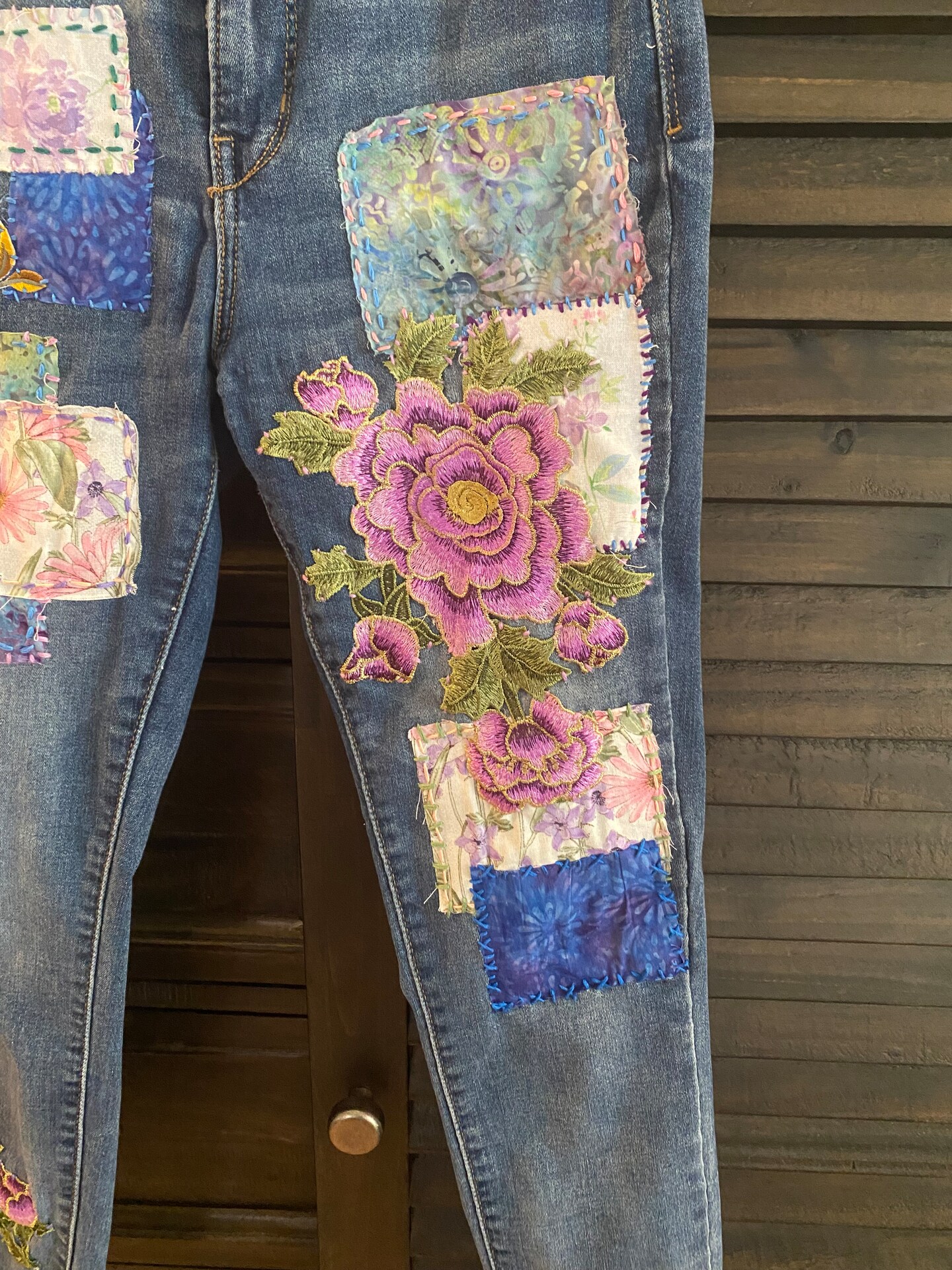 heaven by marcjacobs⭐︎Laser Floral Denim Heaven By Marc Jacobs New Blue Laser Floral Denim Jeans 29