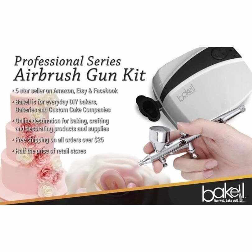 Airbrush Professional Series Bakell Airbrush Gun Kit (White Edition)