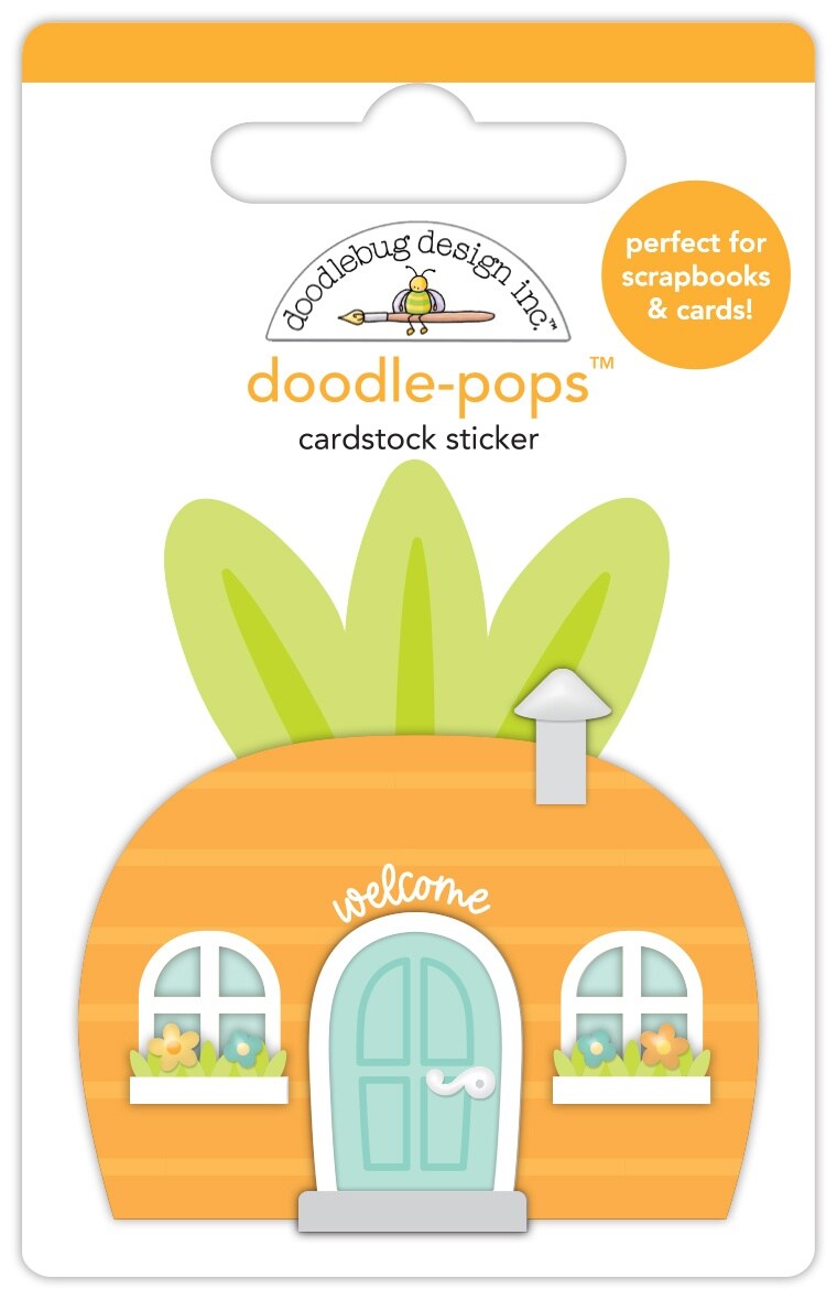 Doodlebug Doodle-Pops 3D Stickers-Carrot Top