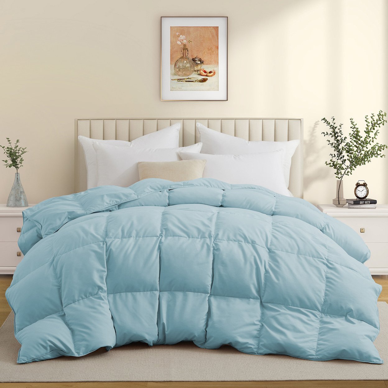 Puredown White Goose Feather Down Comforter All Seasons Twin Full King Cal King