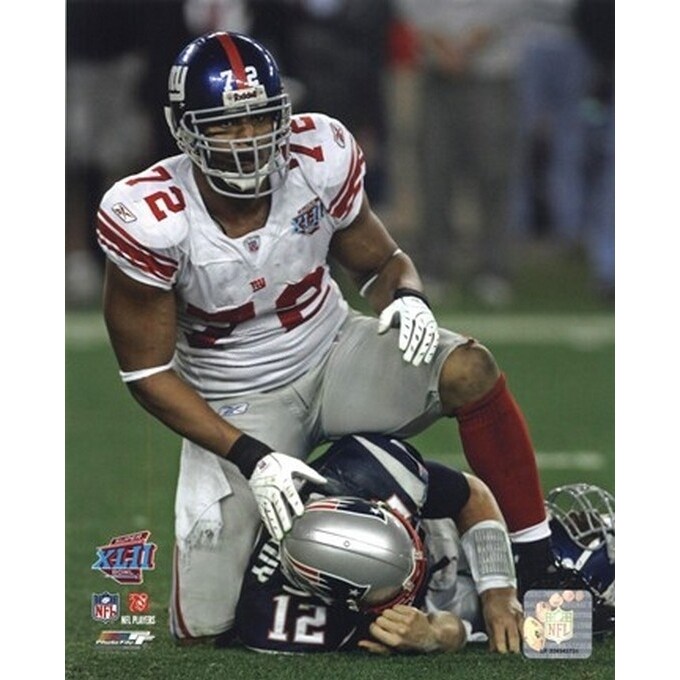 Photofile Osi Umenyiora SuperBowl XLII Action