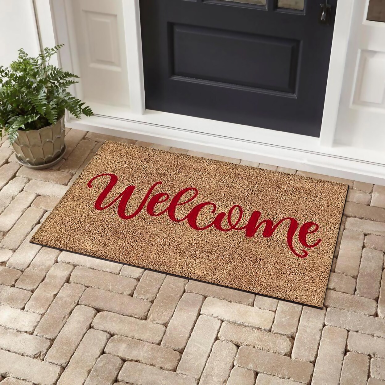 Bibb Home Coir Door Mat 18X30 Home Sweet Home Black Outdoor Mat Durable Entryway