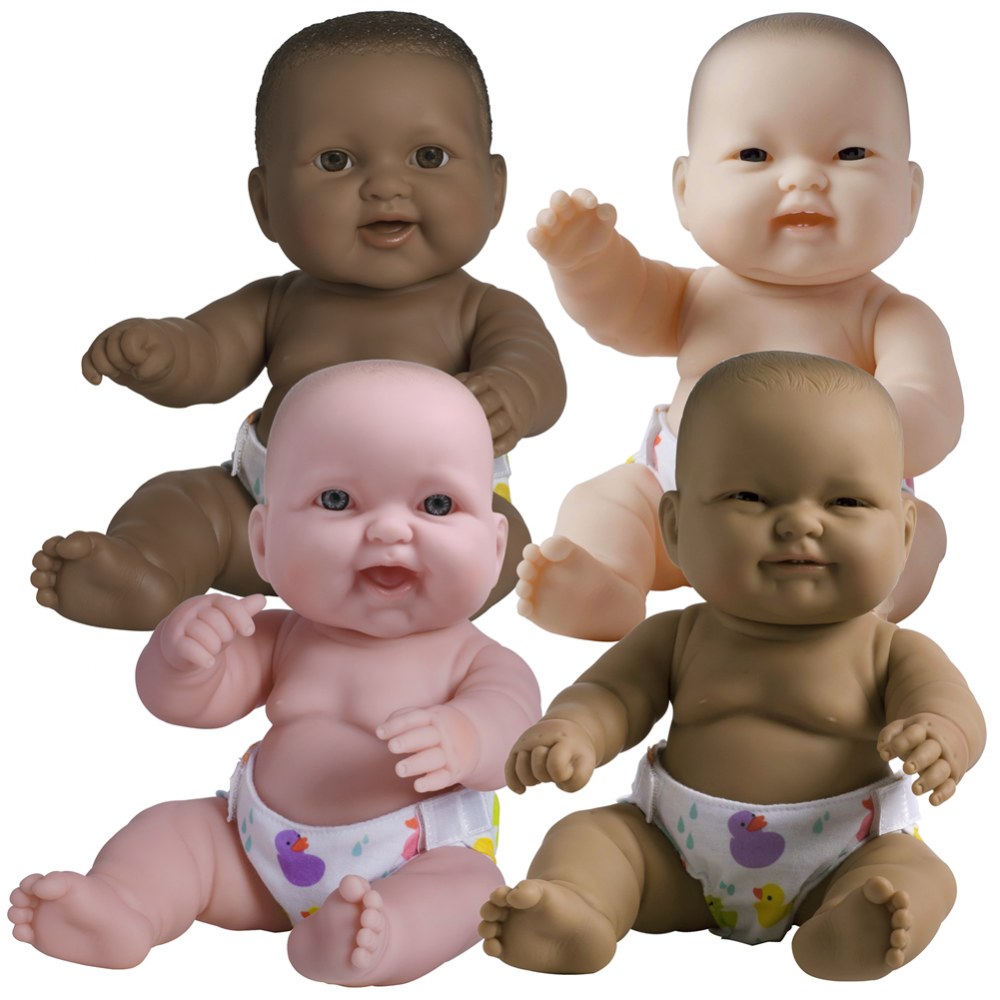 JC Toys 14&#x22; Lots to Love Babies with Different Skin Tones - Set of 4