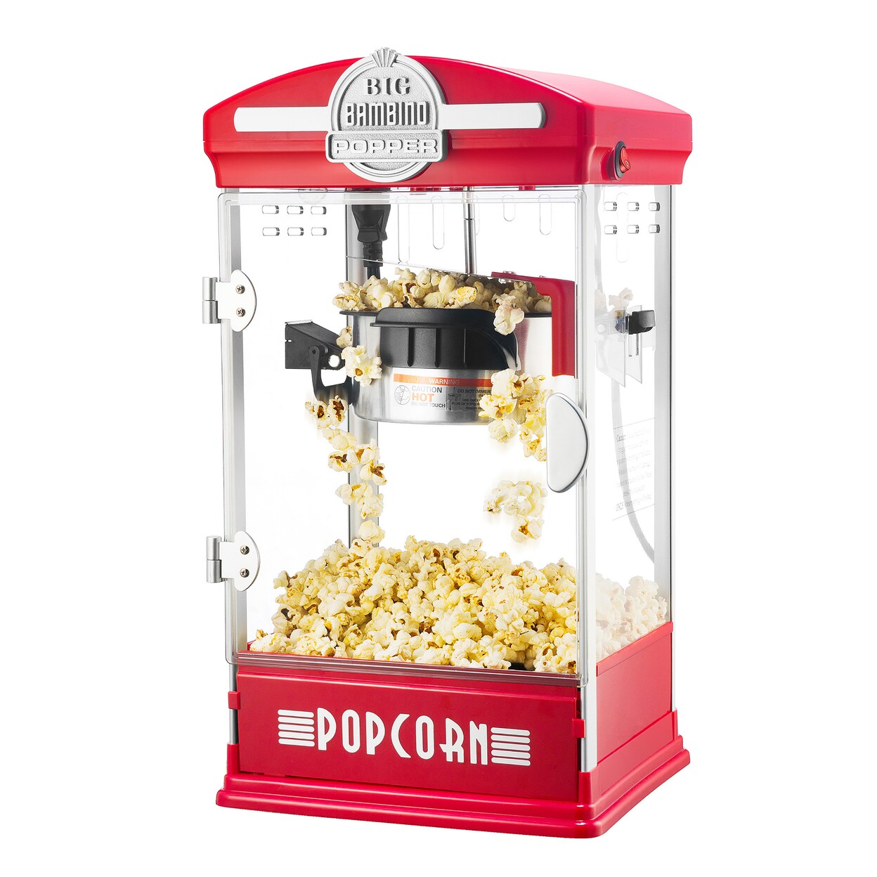 Big Red Retro Popcorn Machine 4 Ounce Countertop Stainless Steel Home Theater