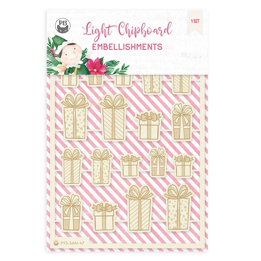 P13 Die-Cut Chipboard Embellishments 4&#x22;X6&#x22;-#04