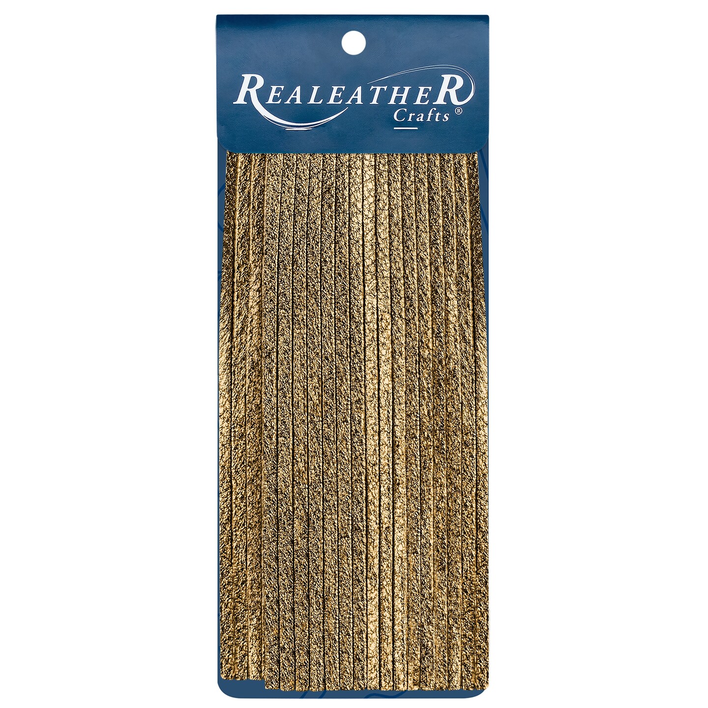 Realeather(R) Crafts Metallic Deerskin Fringe 2"X6" 2/Pkg-Bronze