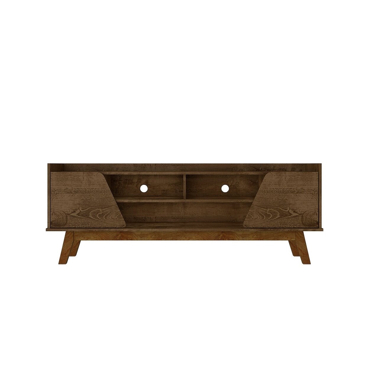 Manhattan Comfort Mid-Century Modern Marcus 62.99 TV Stand with Solid Wood Legs