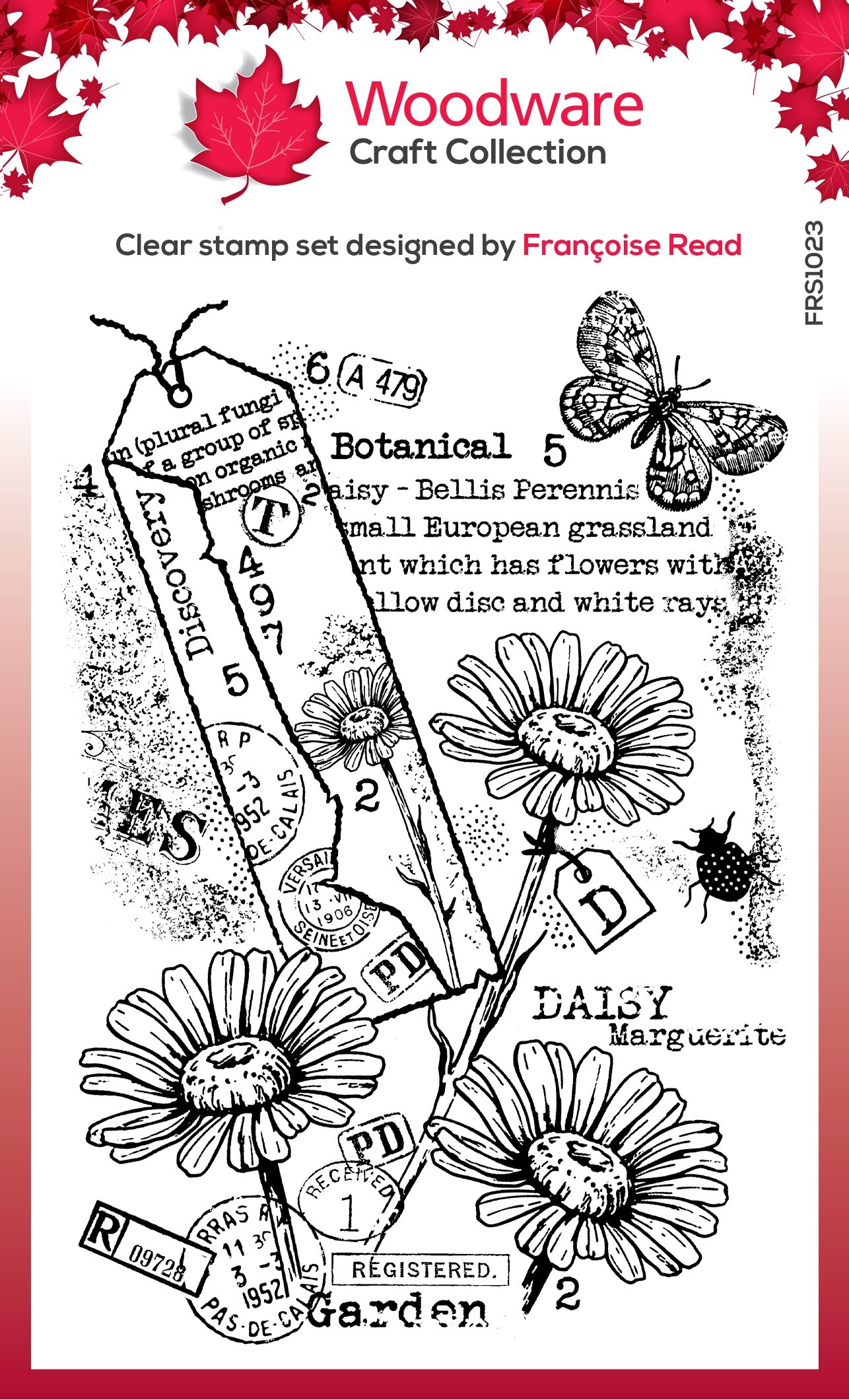 Woodware Clear Stamp 4&#x22;X6&#x22;-Singles Garden Daisies