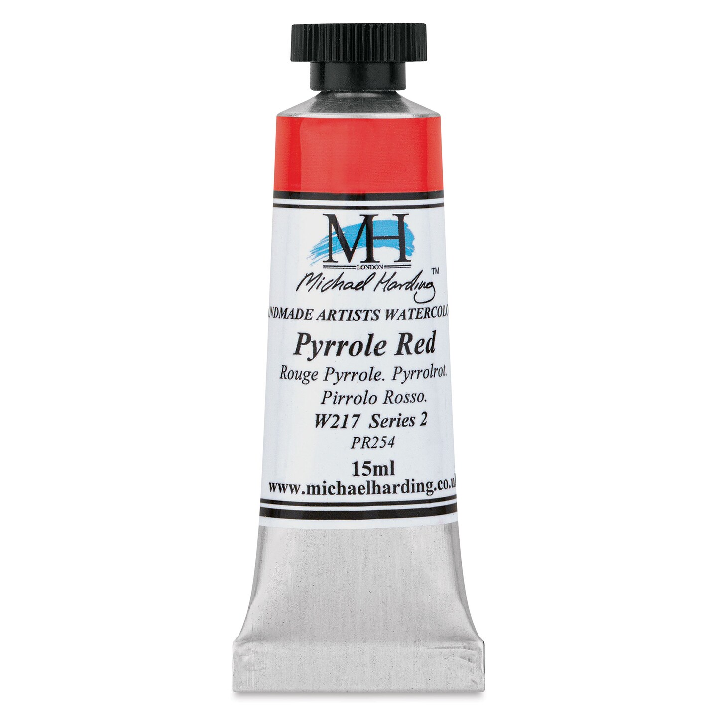 Michael Harding Artists Watercolor - Pyrrole Red, 15 ml
