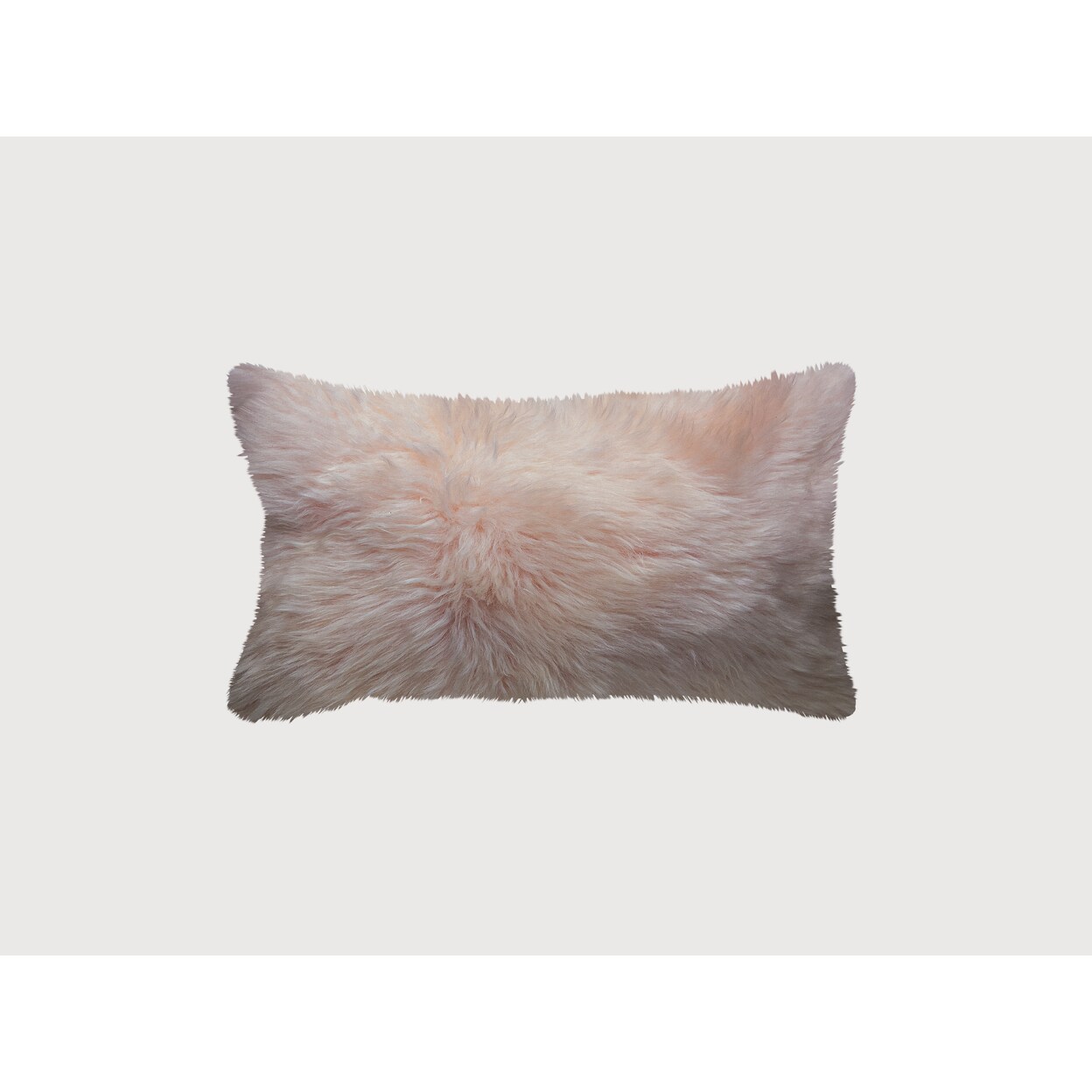 Zealand Sheepskin Pillow Blush Pink 100% Natural Faux 1-Piece