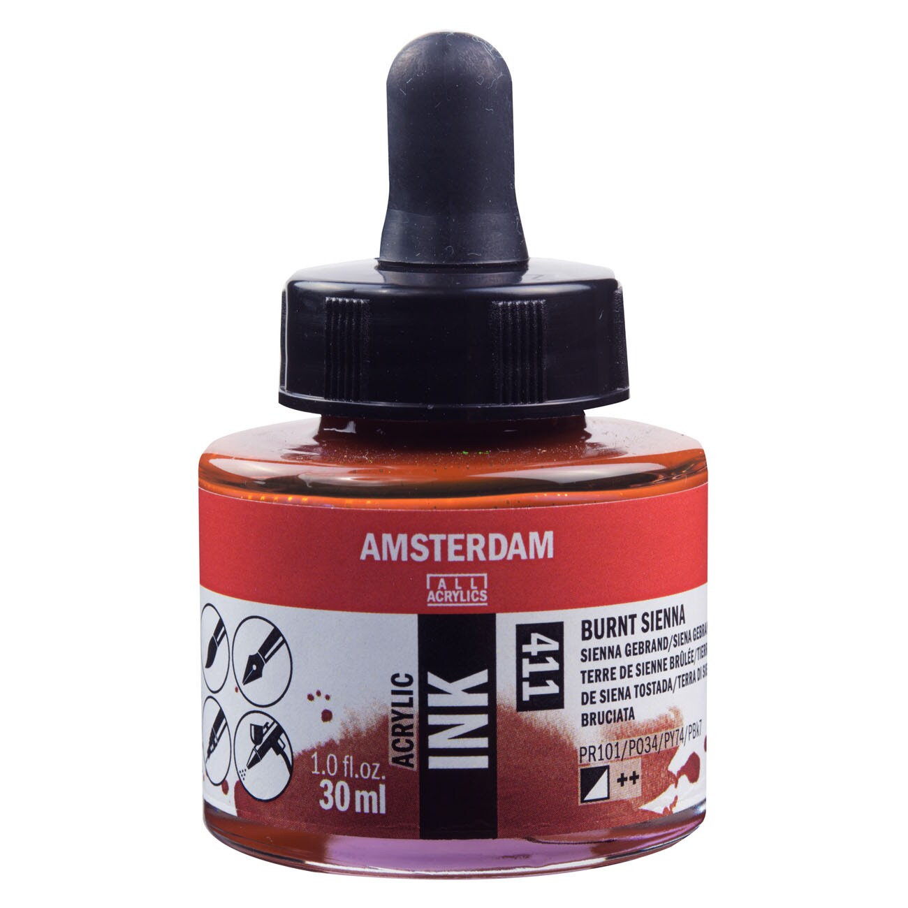 Amsterdam Acrylic Ink, 30ml, Burnt Sienna