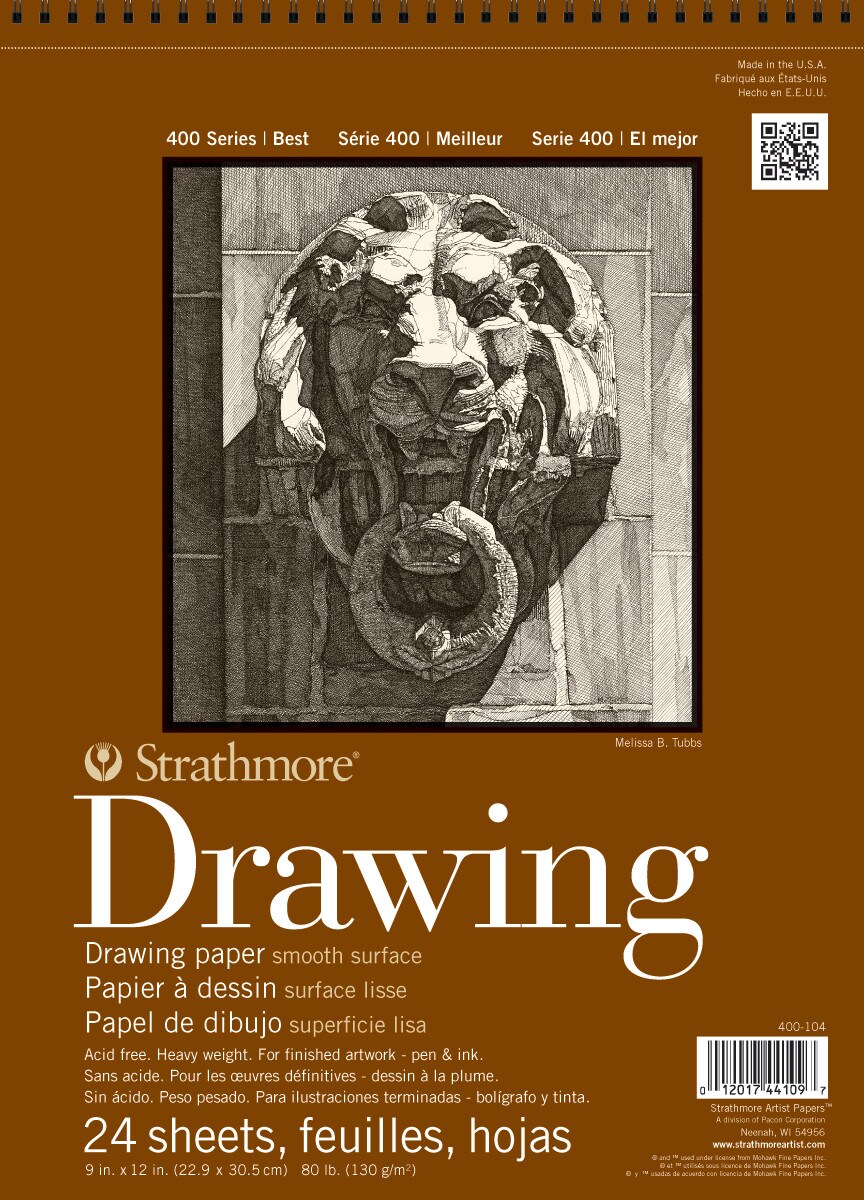Strathmore - Drawing Paper Pad - 400 Series - Smooth Surface - 9 x 12