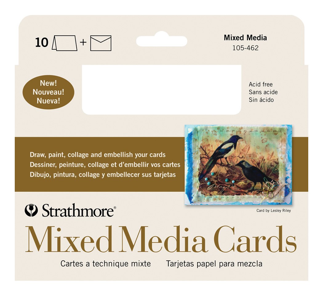 Strathmore - Mixed Media Cards - 5&#x22; x 6.875&#x22; - 10/Pkg.