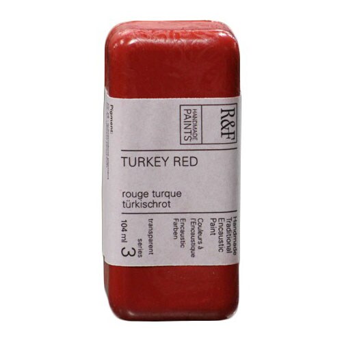 R&#x26;F Handmade Paints Encaustic Paint Cake, 104ml, Turkey Red