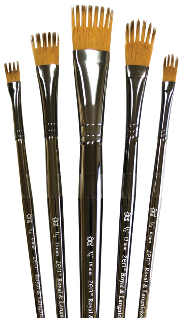 Royal Brush Zen All Media Short Handle Brush, 5-Piece Set | Michaels