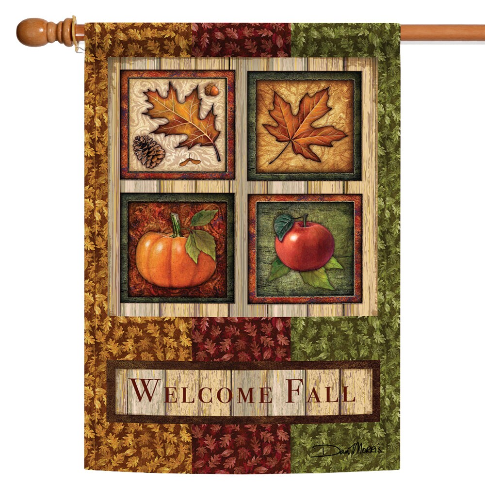 Welcome Fall Decorative Fall Flag