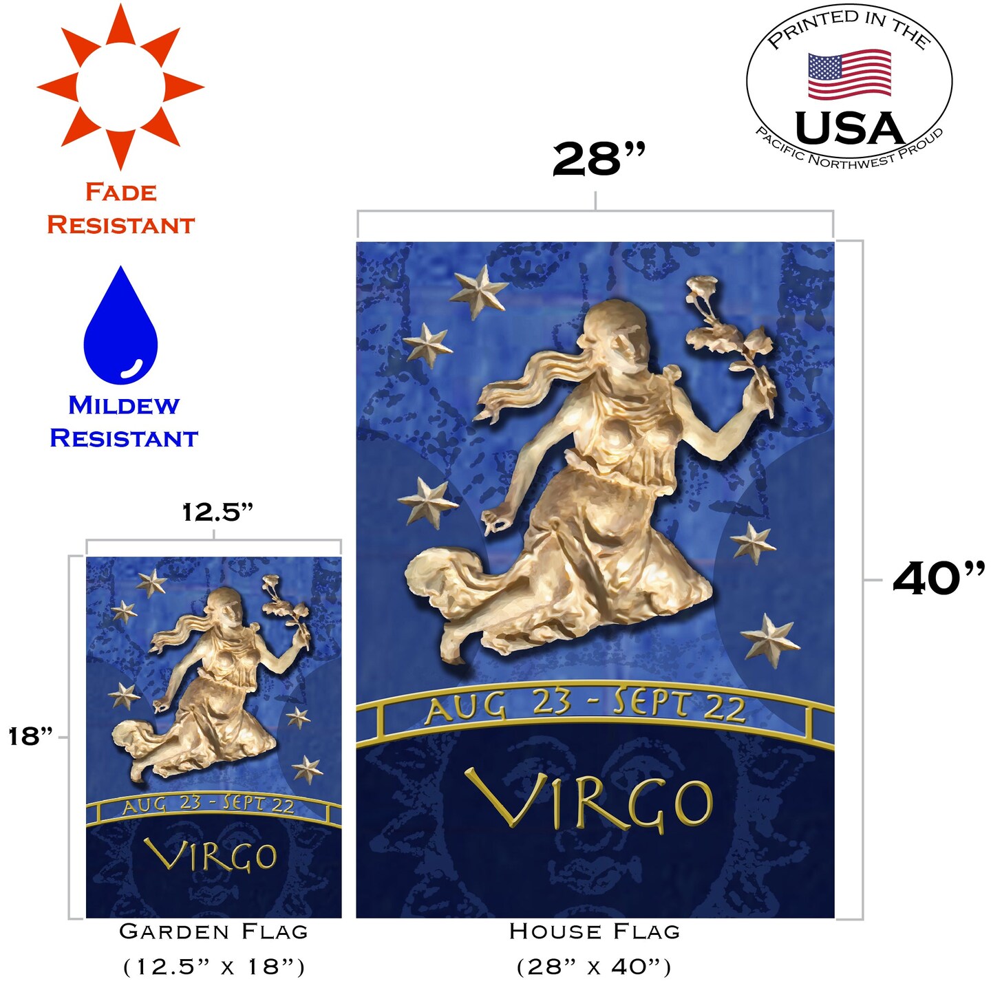 Zodiac-Virgo Decorative Virgo Flag