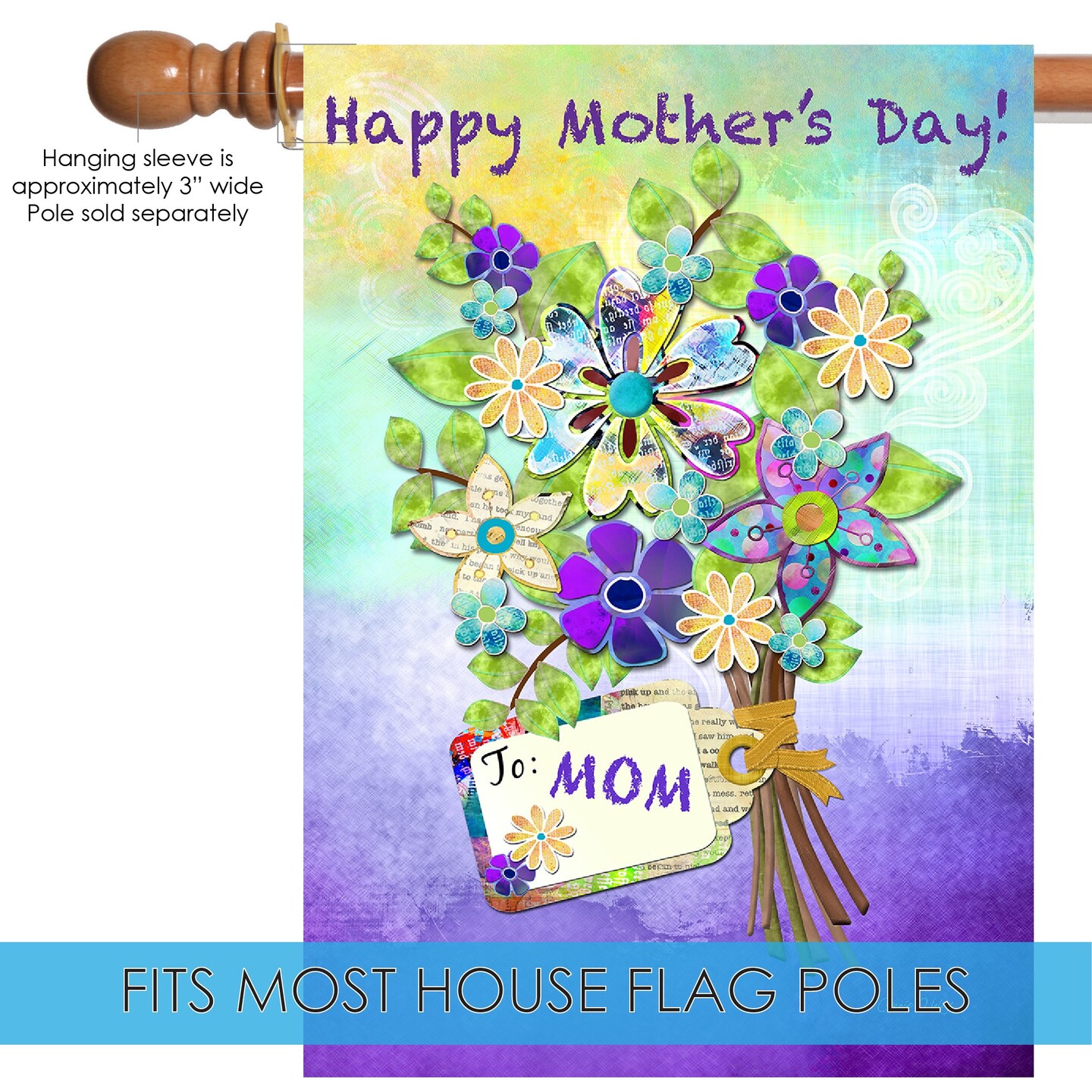 Mothers Day Bouquet Decorative Mothers Day Flag