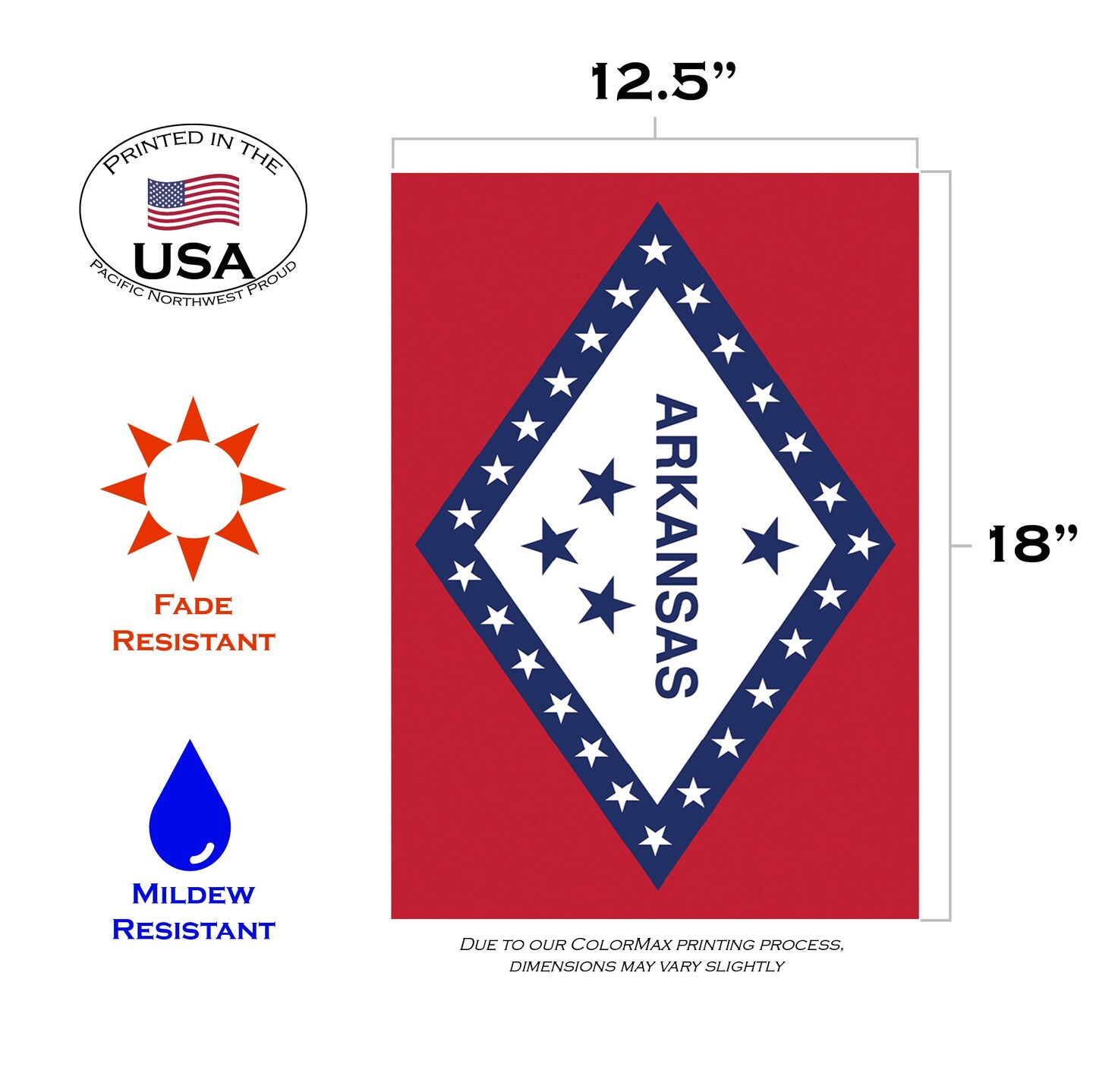 Arkansas State Flag Decorative  Flag