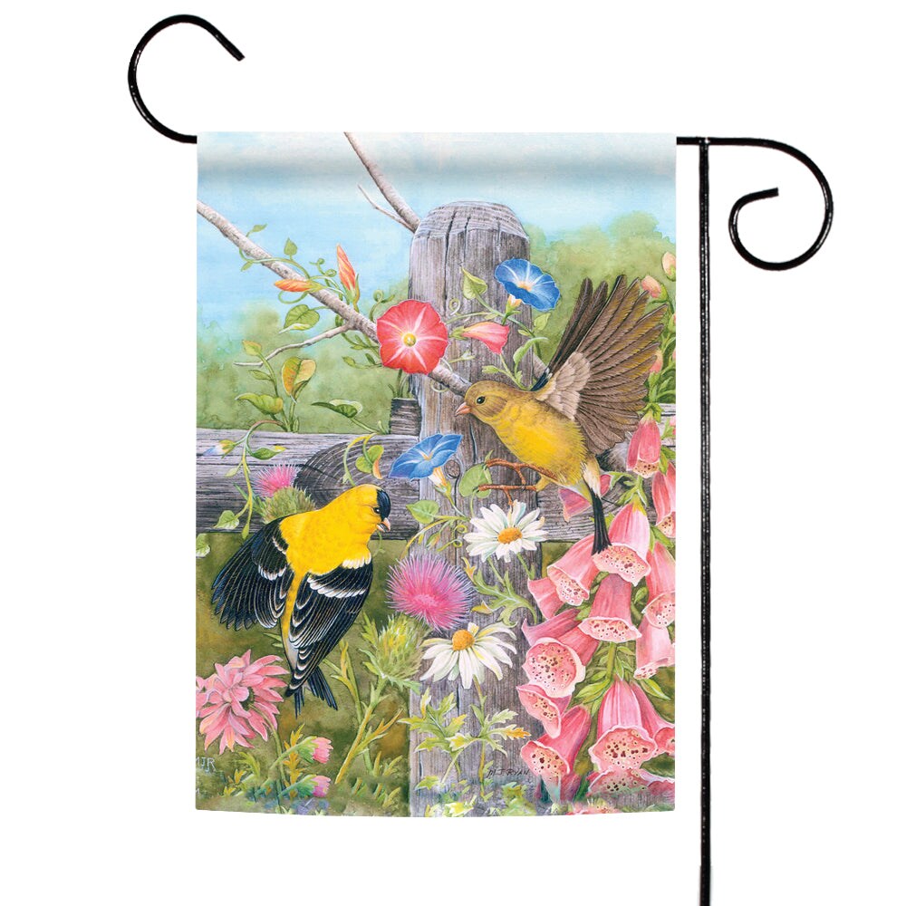 Foxglove Gold Finches Decorative Bird Flag | Michaels