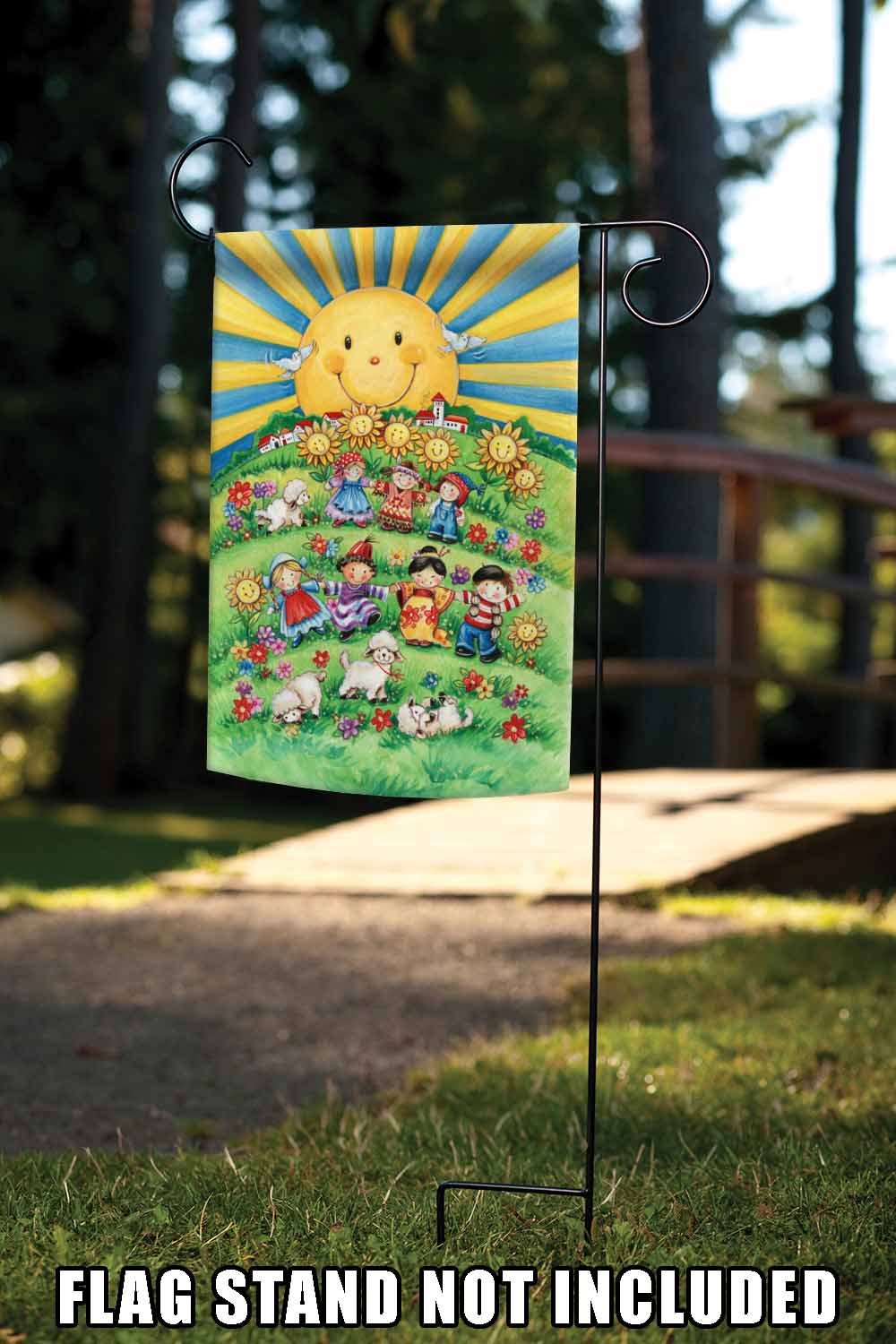 It&#x27;s a Small World Decorative Spring Flag